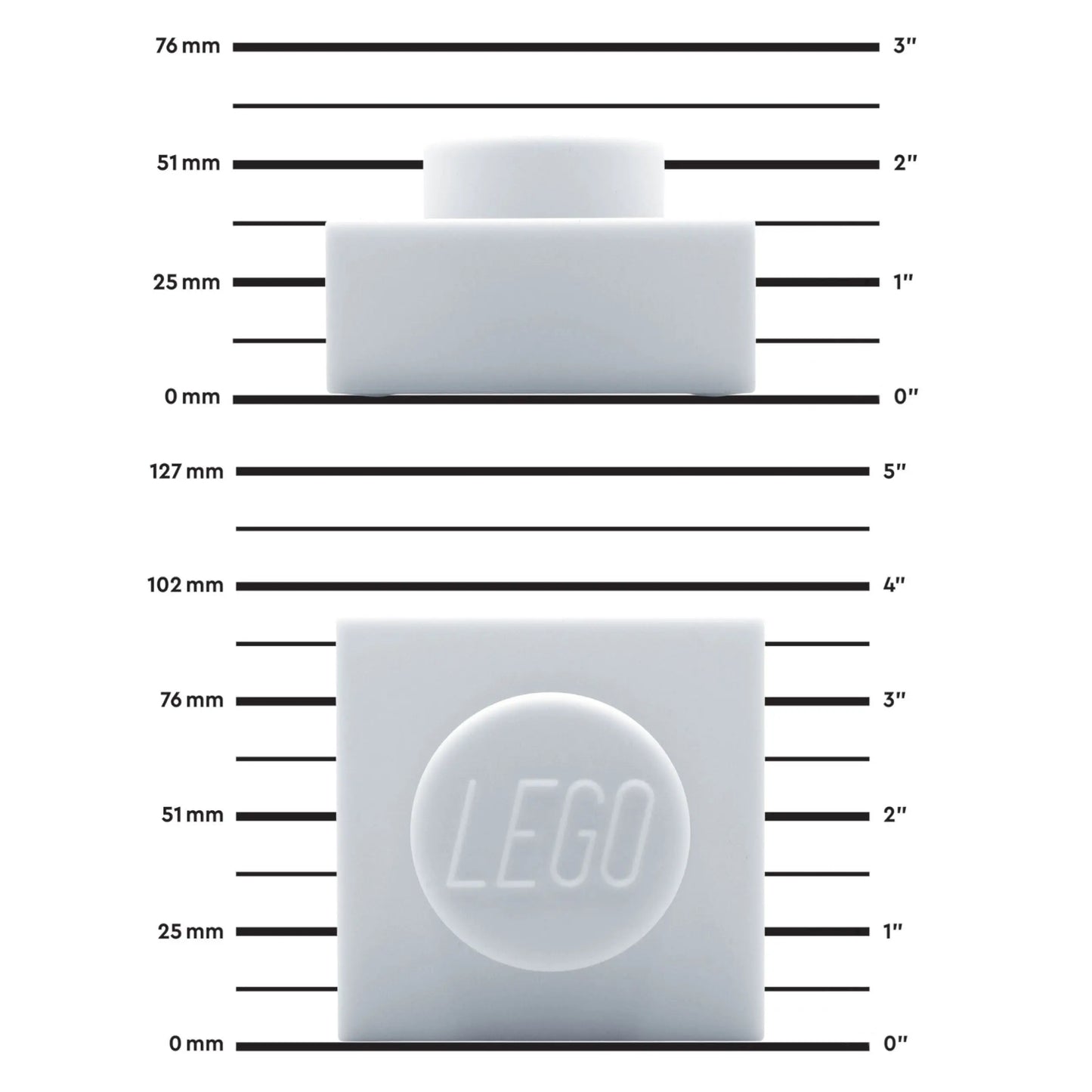 LEGO Iconic 1x1 Plate Silicone Night Light - White (LP50) IQ Hong Kong, Ltd.
