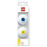 LEGO Stationery 2 Pack Eraser - Blue / Yellow