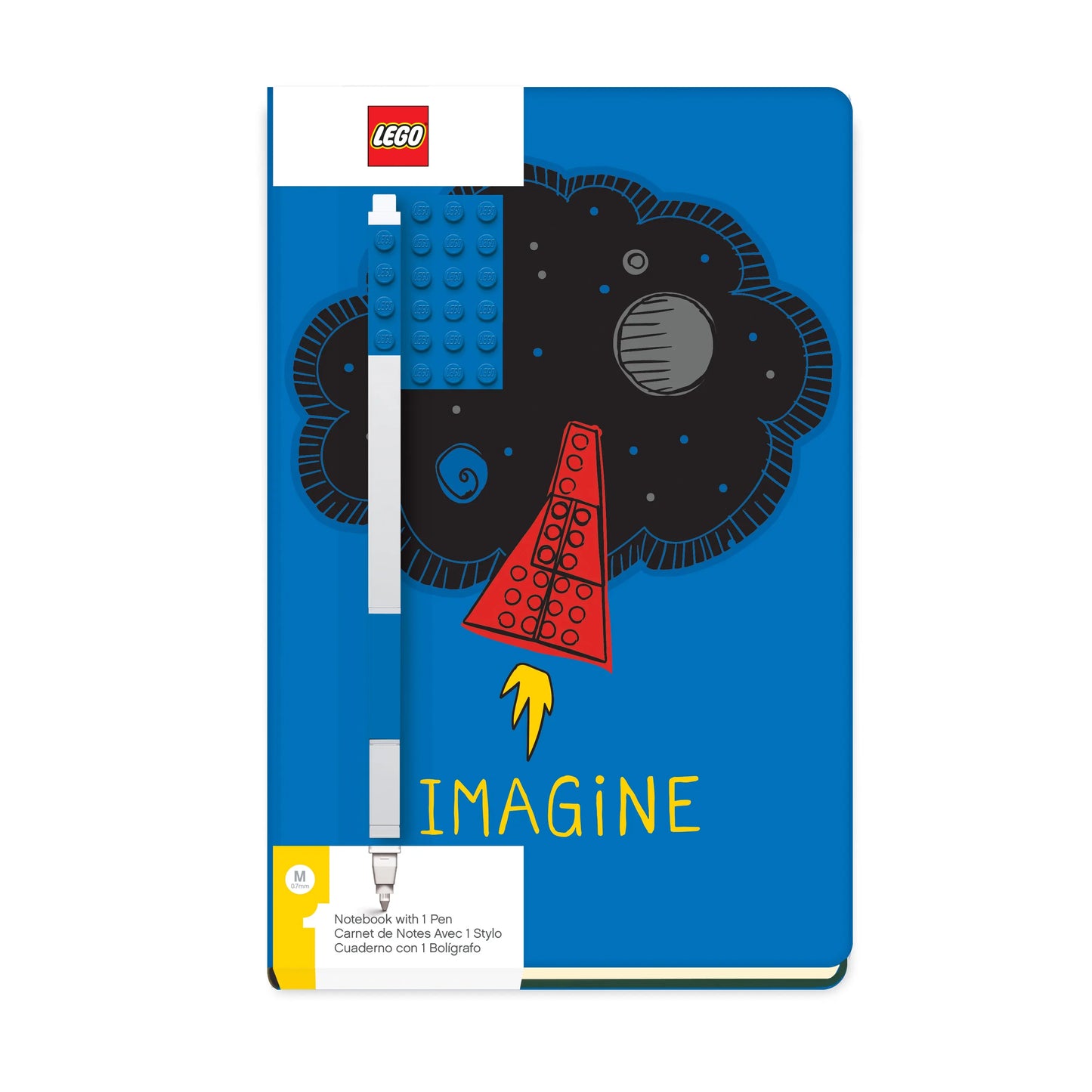 LEGO Stationery Notebook 4x6 Blue Brick with Blue Gel Pen Set - Imagine (52523) IQ Hong Kong, Ltd.