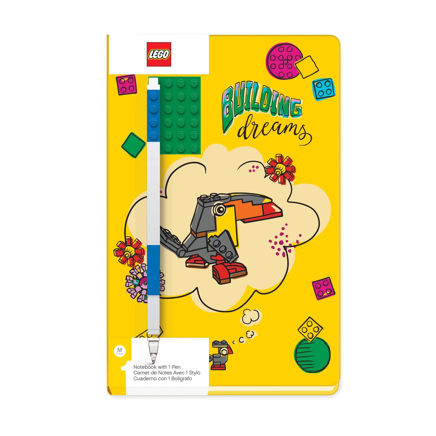 LEGO Stationery Notebook 4x6 Blue Brick with Blue Gel Pen Set - Imagine (52525) IQ Hong Kong, Ltd.