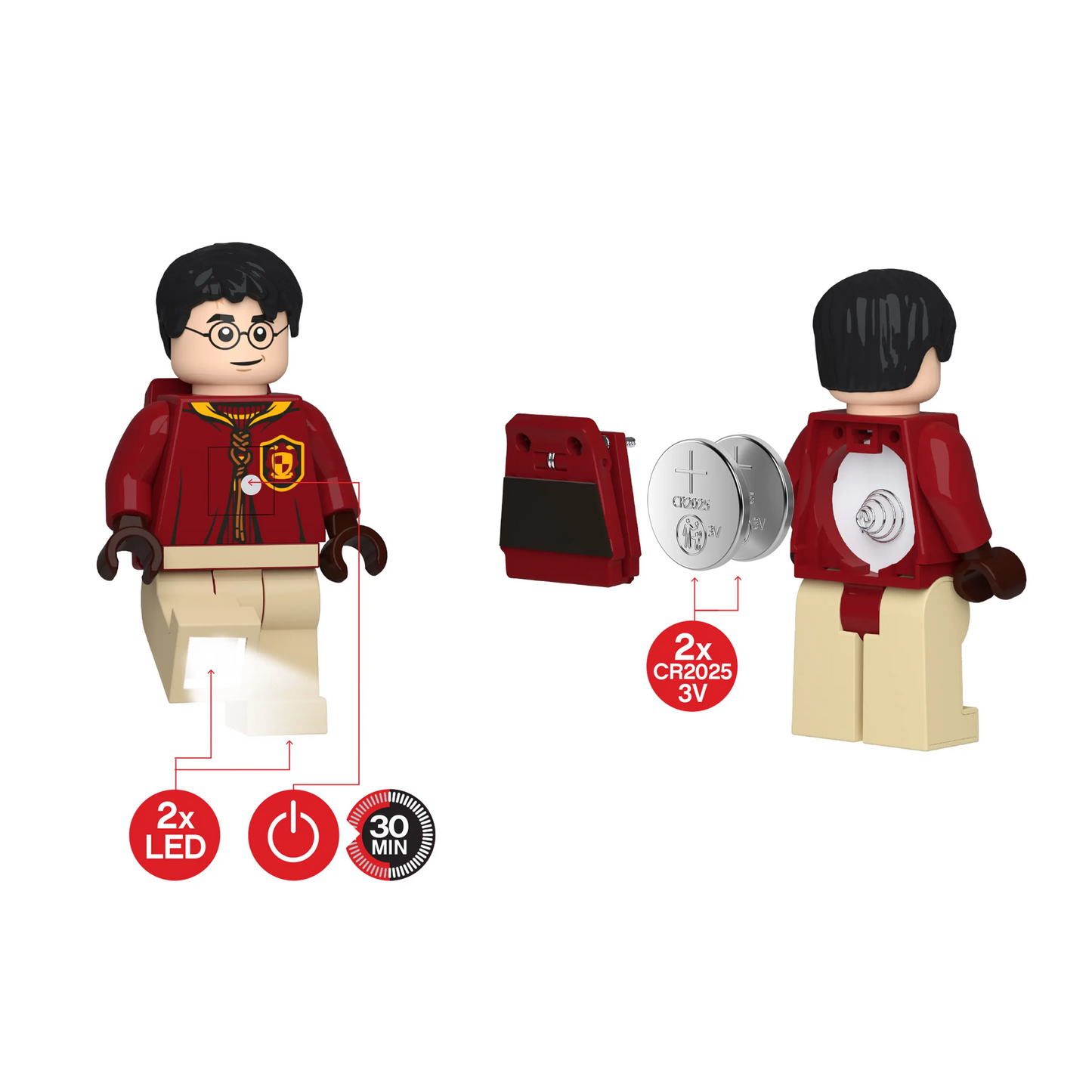 LEGO Harry Potter Head Lamp - Harry Potter - 3 Inch Tall Figure (HE33) IQ Hong Kong, Ltd.