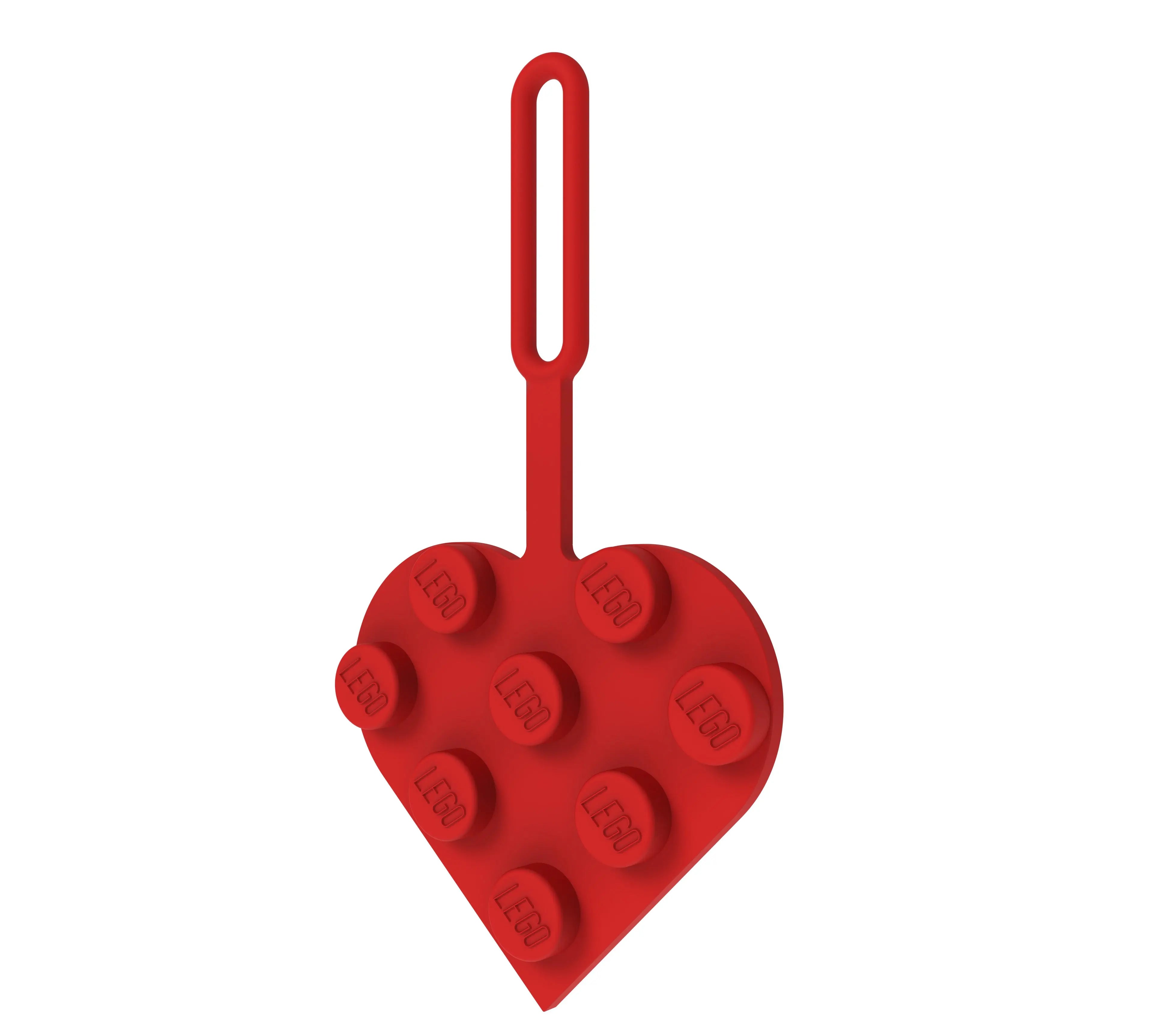 LEGO Bag Tag 3x3 Heart - Red (53658), Silicone Luggage Tag – Santoki