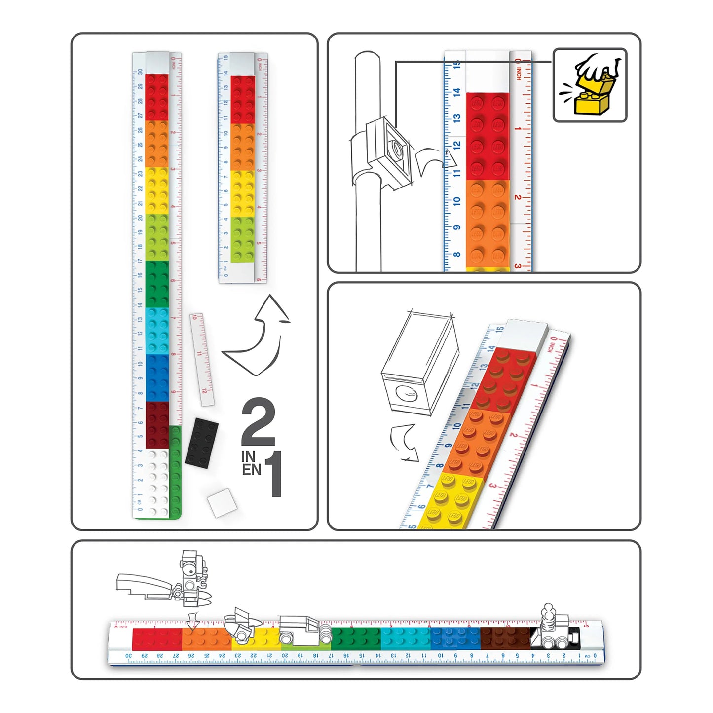 LEGO® Ruler with Construction Worker Minifigure (53709)