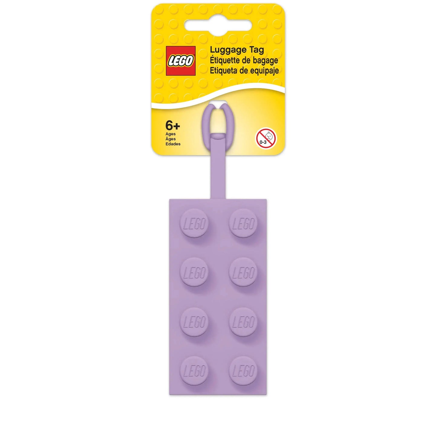 LEGO 2x4 Silicone Luggage Tag - Lavender (52035) IQ Hong Kong, Ltd.