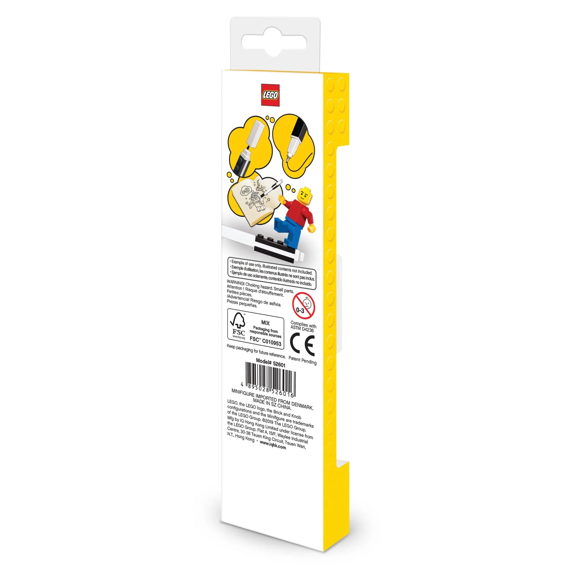 LEGO Pen Pal Gel Pen with Minifigure - Black (52601) IQ Hong Kong, Ltd.
