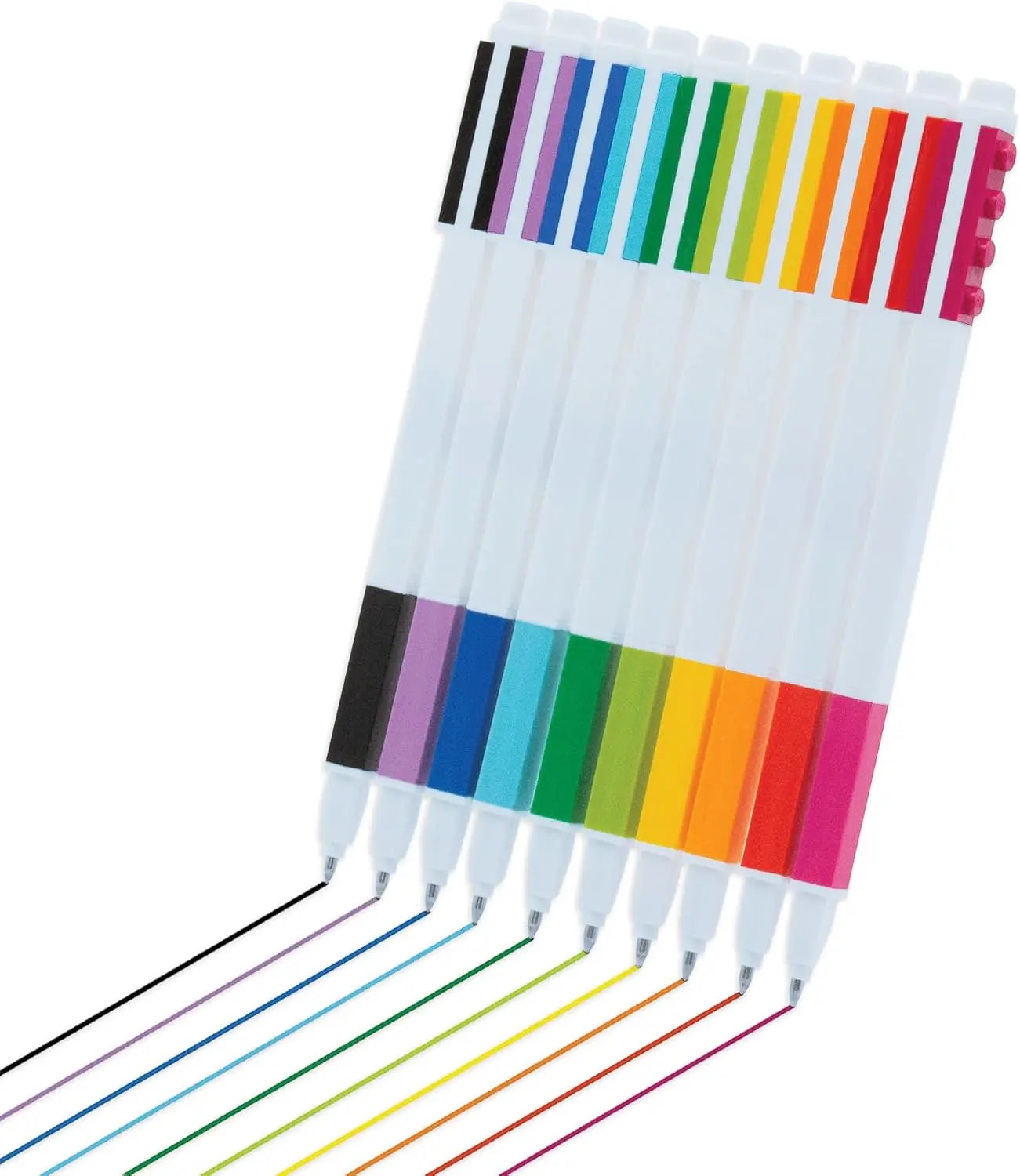 LEGO Stationery 10 Pack Gel Pen and LEGO 10 Pack Marker Bundle