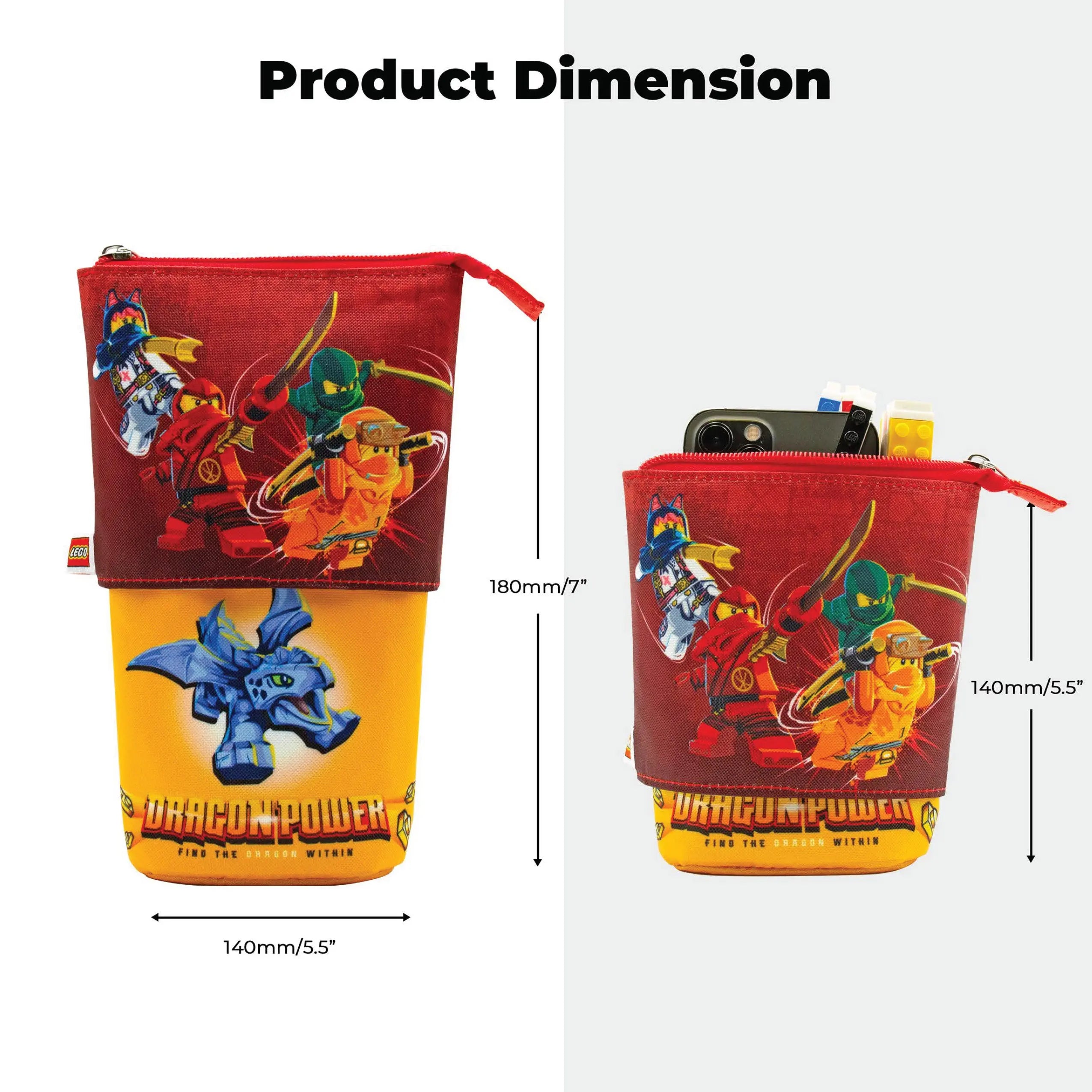 LEGO NINJAGO Pop Up Pencil Case - Dragon Power (53323) | Santoki