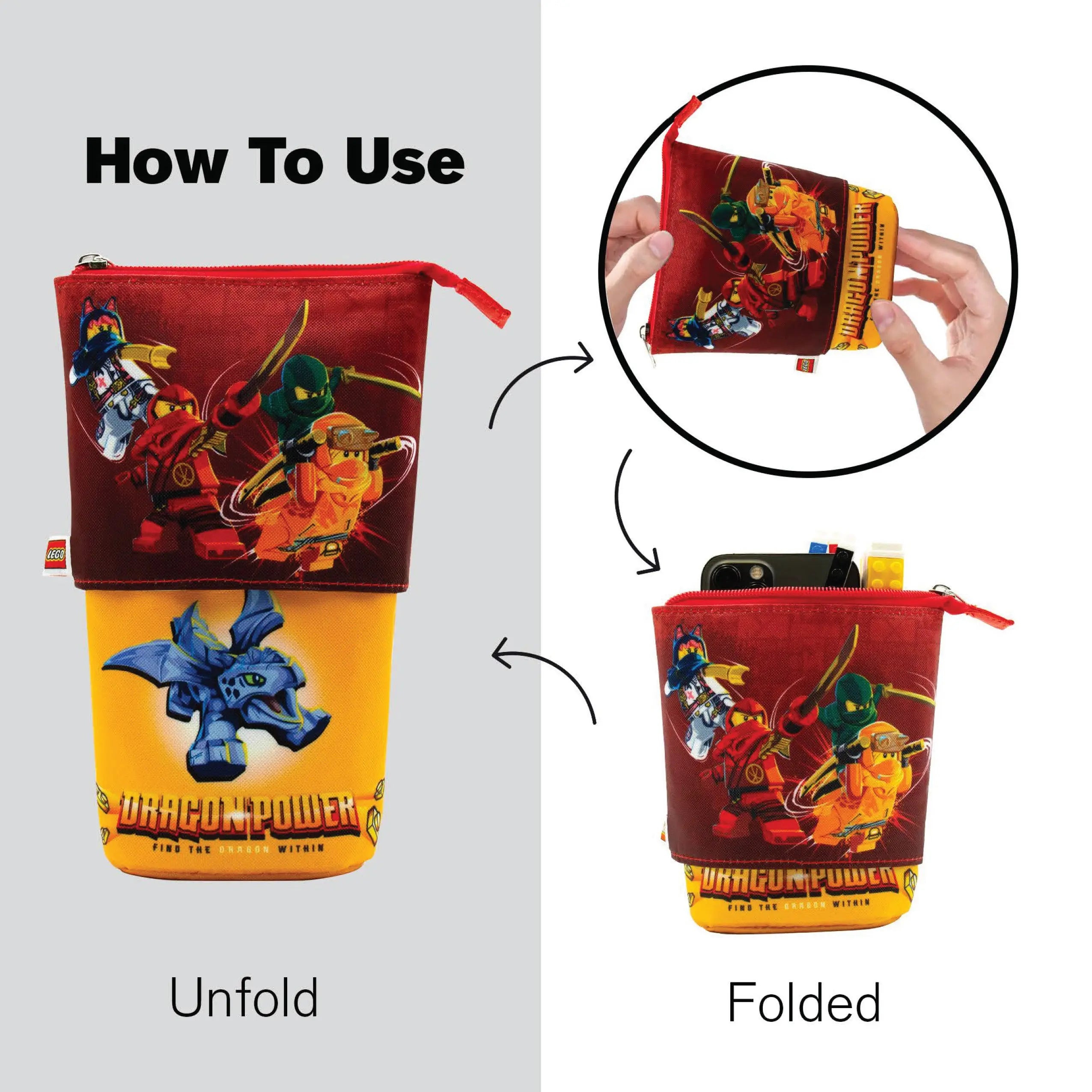 LEGO NINJAGO Pop Up Pencil Case - Dragon Power (53323) | Santoki