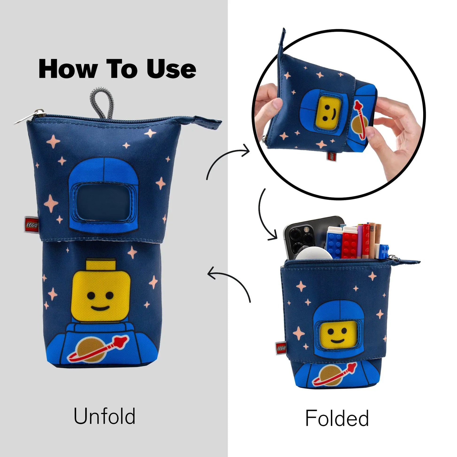 LEGO Minifigures Pop Up Pencil Case - Blue Spaceman (53389) IQ Hong Kong, Ltd.