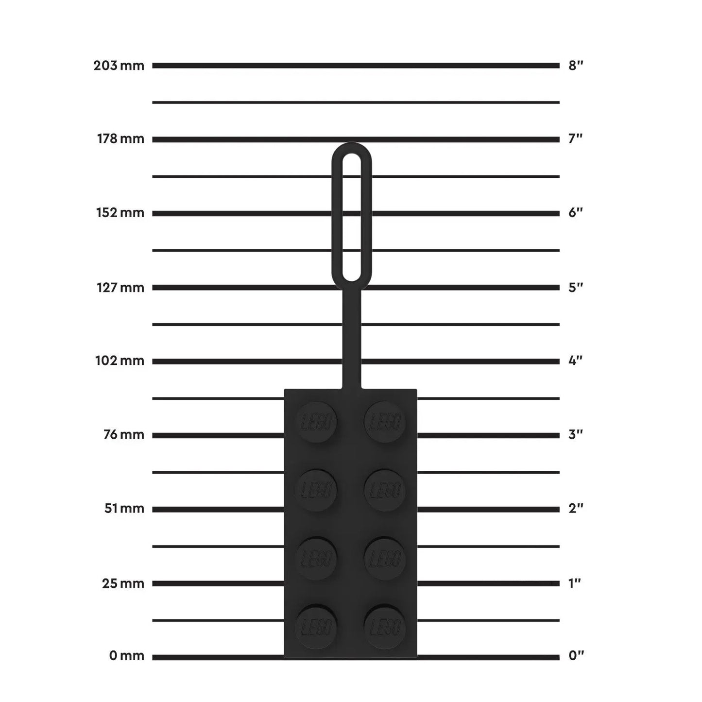 LEGO® Bag Tag 2x4 - Black (53654)