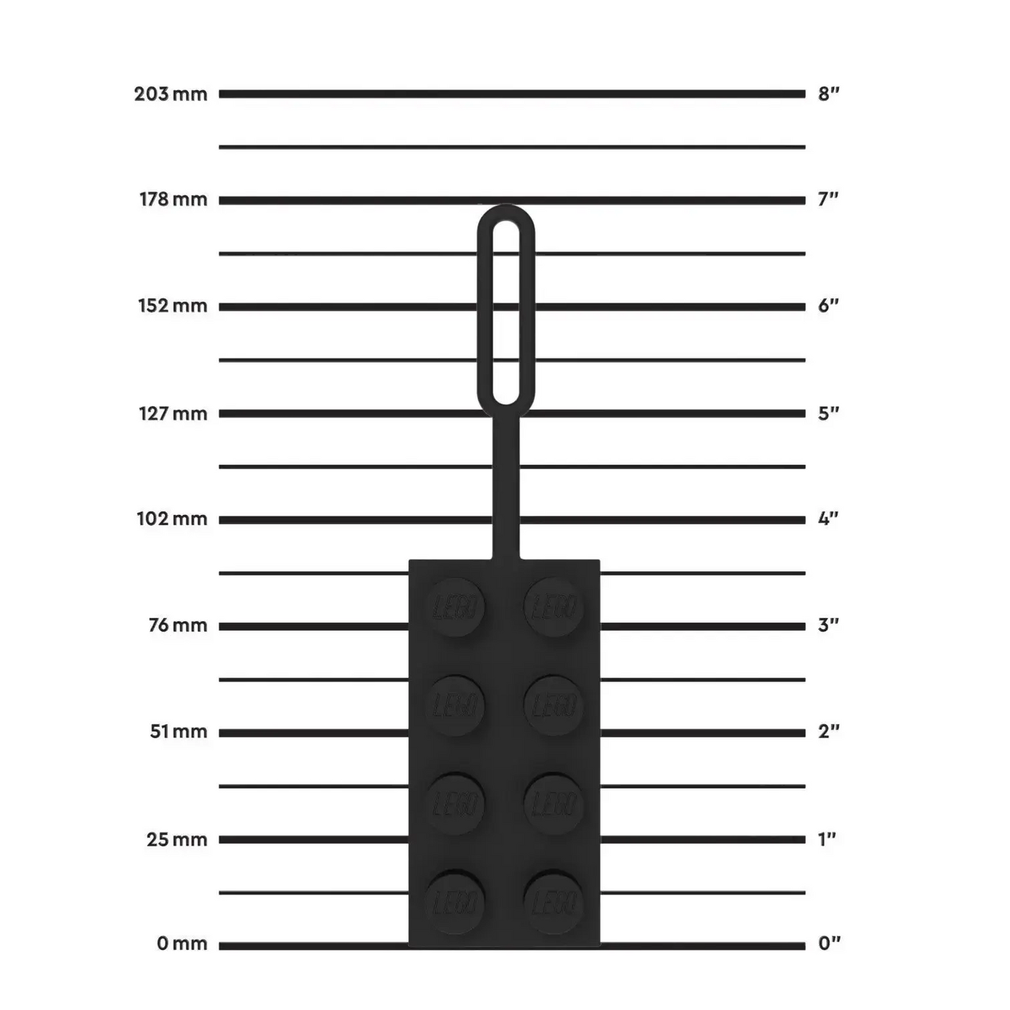 LEGO® Bag Tag 2x4 - Black (53654) IQ Hong Kong, Ltd.