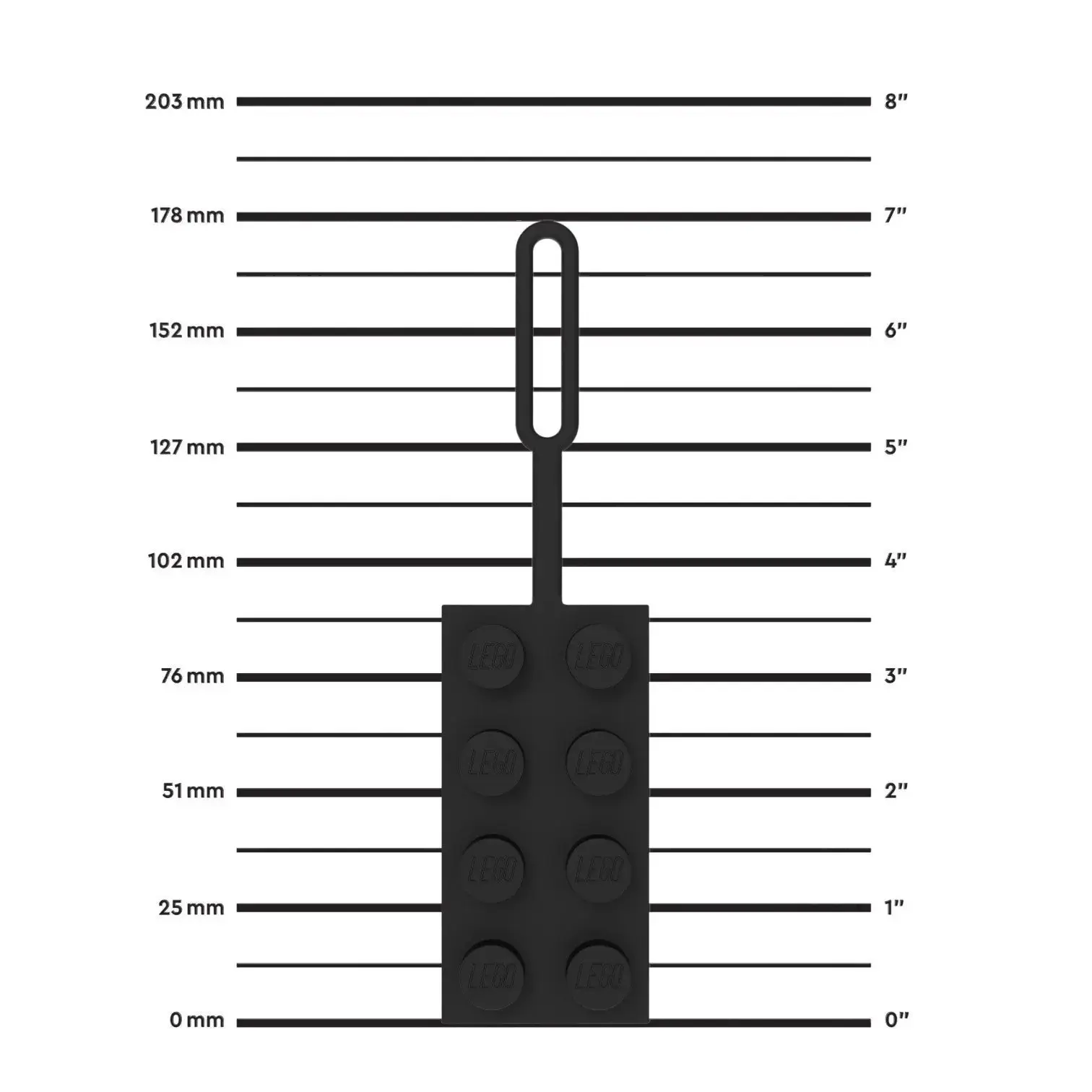 LEGO® Bag Tag 2x4 - Black (53654) IQ Hong Kong, Ltd.