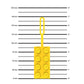 LEGO® Bag Tag 2x4 - Yellow (53657)