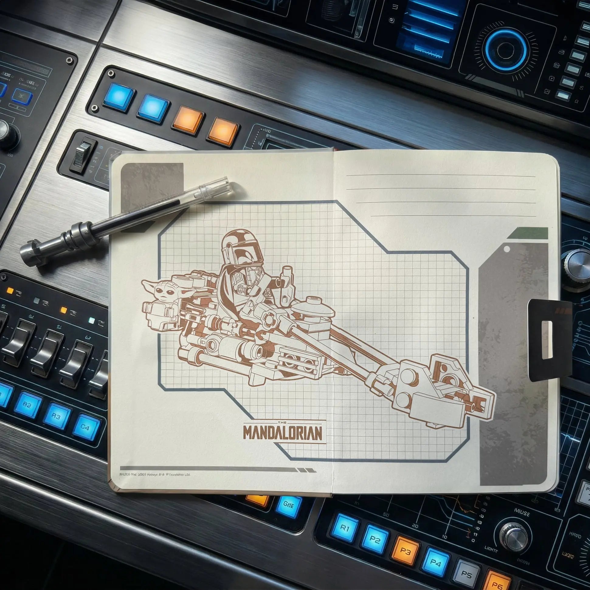 LEGO® Star Wars™ THE MANDALORIAN™ Notebook & Darksaber™ Gel Pen (53688) 