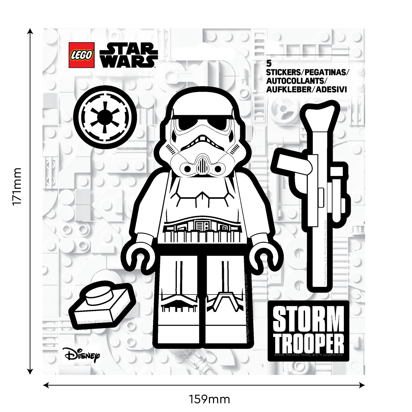 LEGO® Star Wars™ Sticker - Stormtrooper™ Black & White (53751) 
