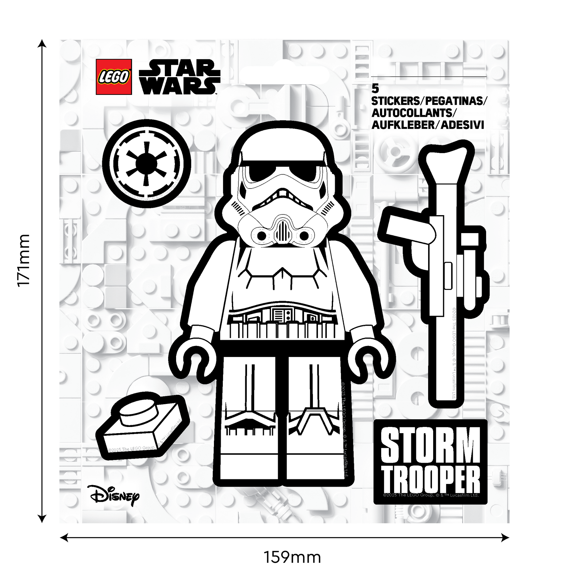 LEGO® Star Wars™ Sticker - Stormtrooper™ Black & White (53751) 