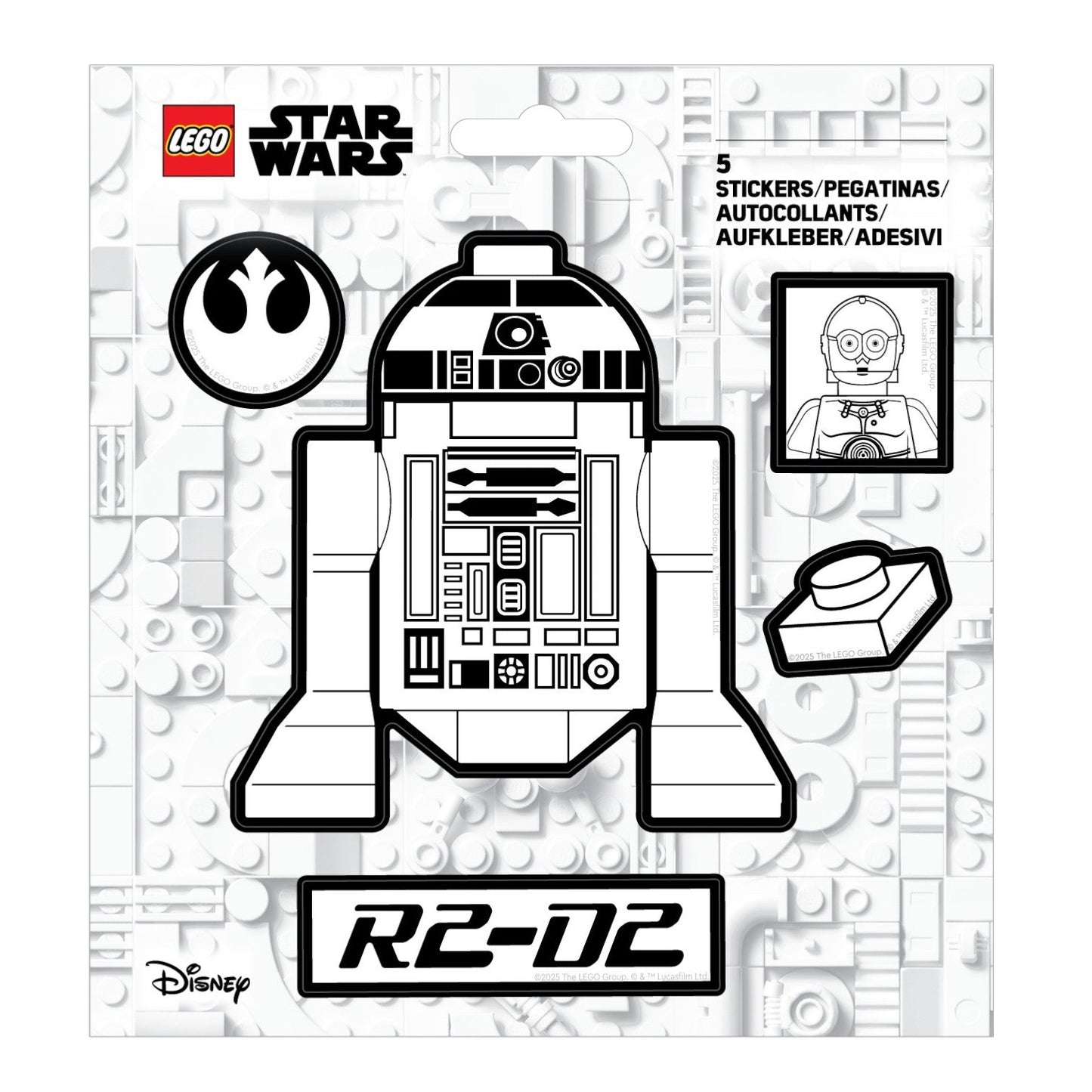 LEGO® Star Wars™ Sticker - R2-D2™ Black & White (53752) 