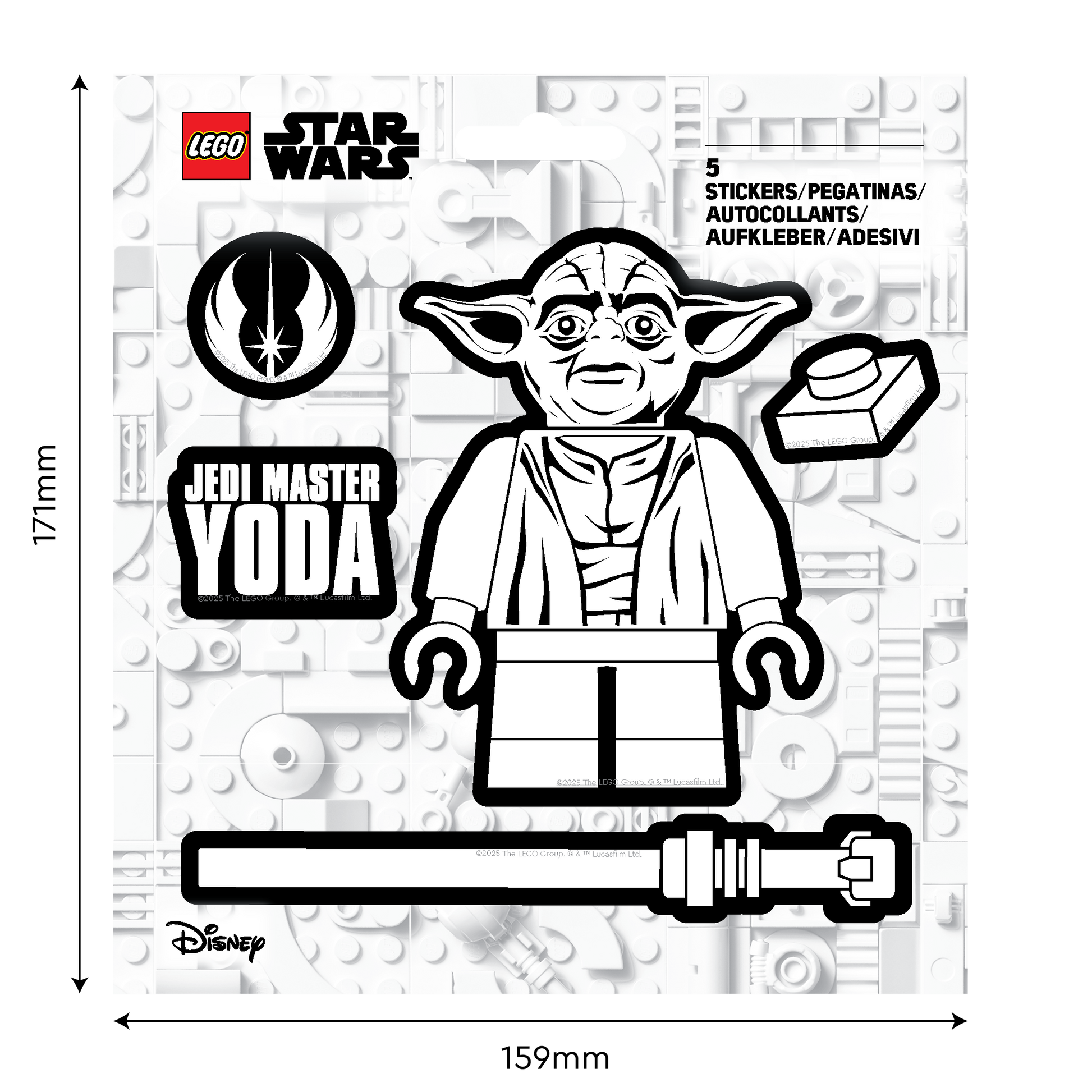 LEGO® Star Wars™ Sticker - Yoda™ Black & White (53753) 