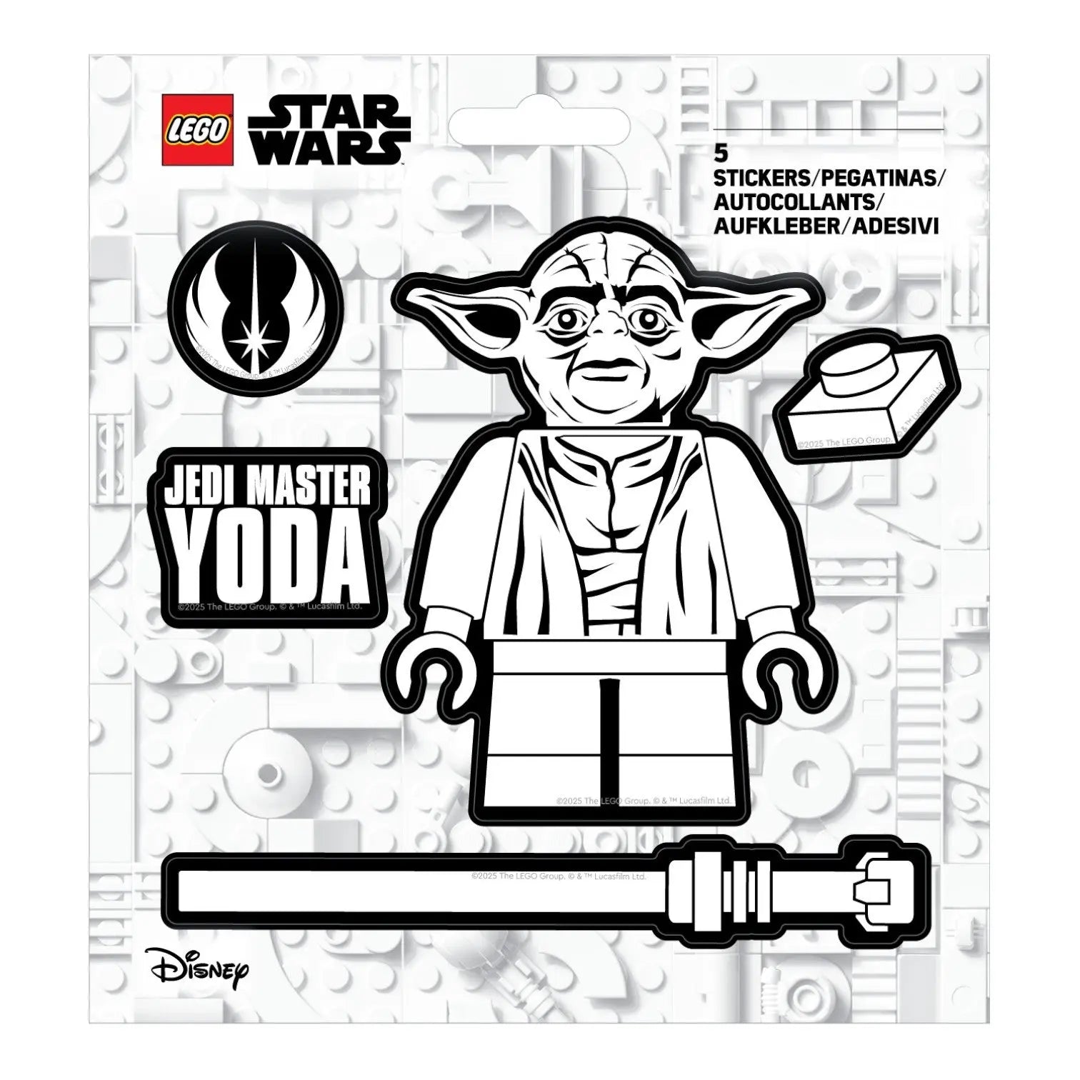 LEGO® Star Wars™ Sticker - Yoda™ Black & White (53753) 