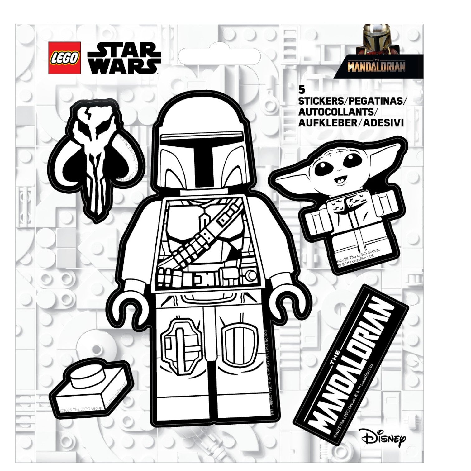 LEGO® Star Wars™ THE MANDALORIAN™ Sticker - The Mandalorian™ Black & White (53755) 
