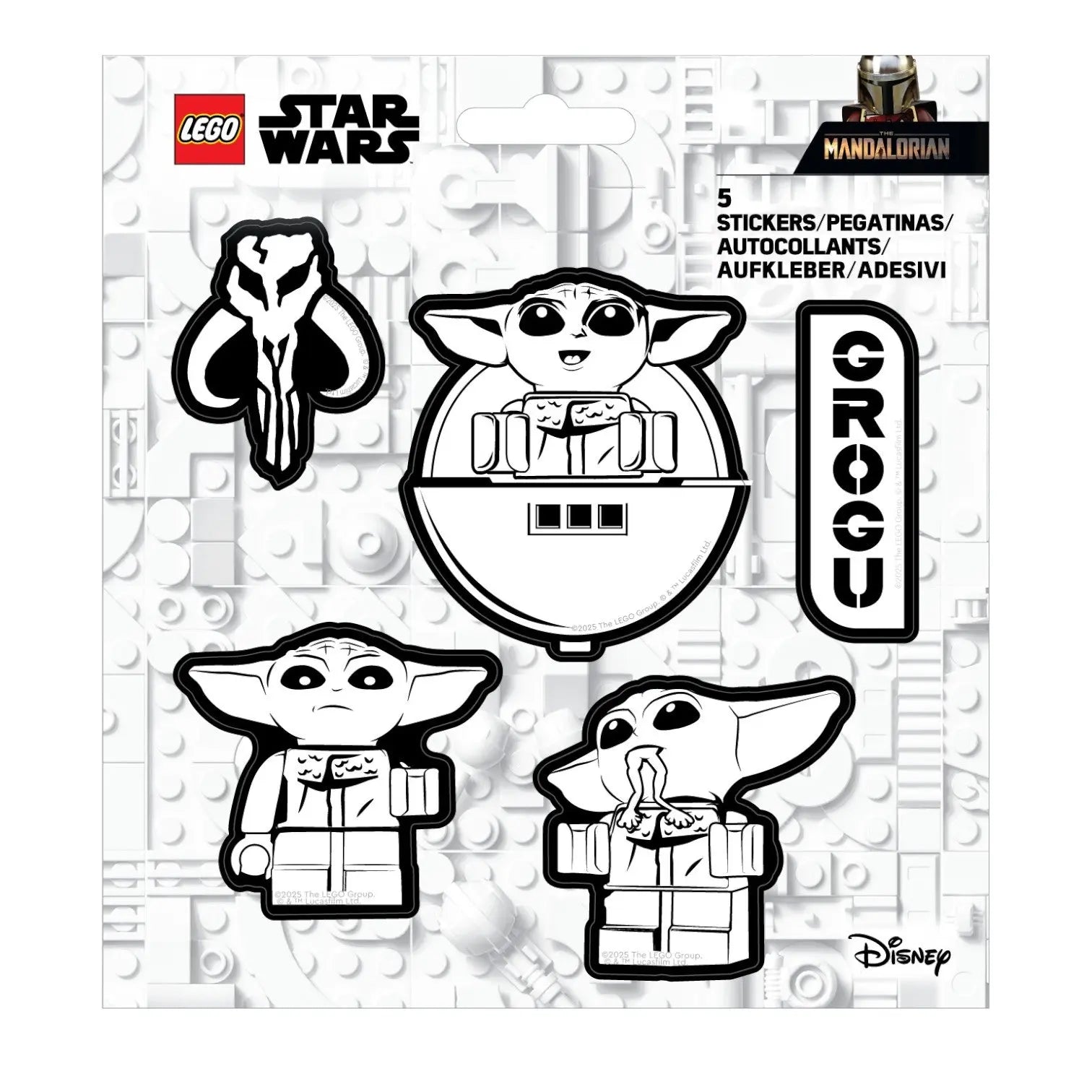 LEGO® Star Wars™ THE MANDALORIAN™ Sticker - Grogu™ Black & White (53756) 