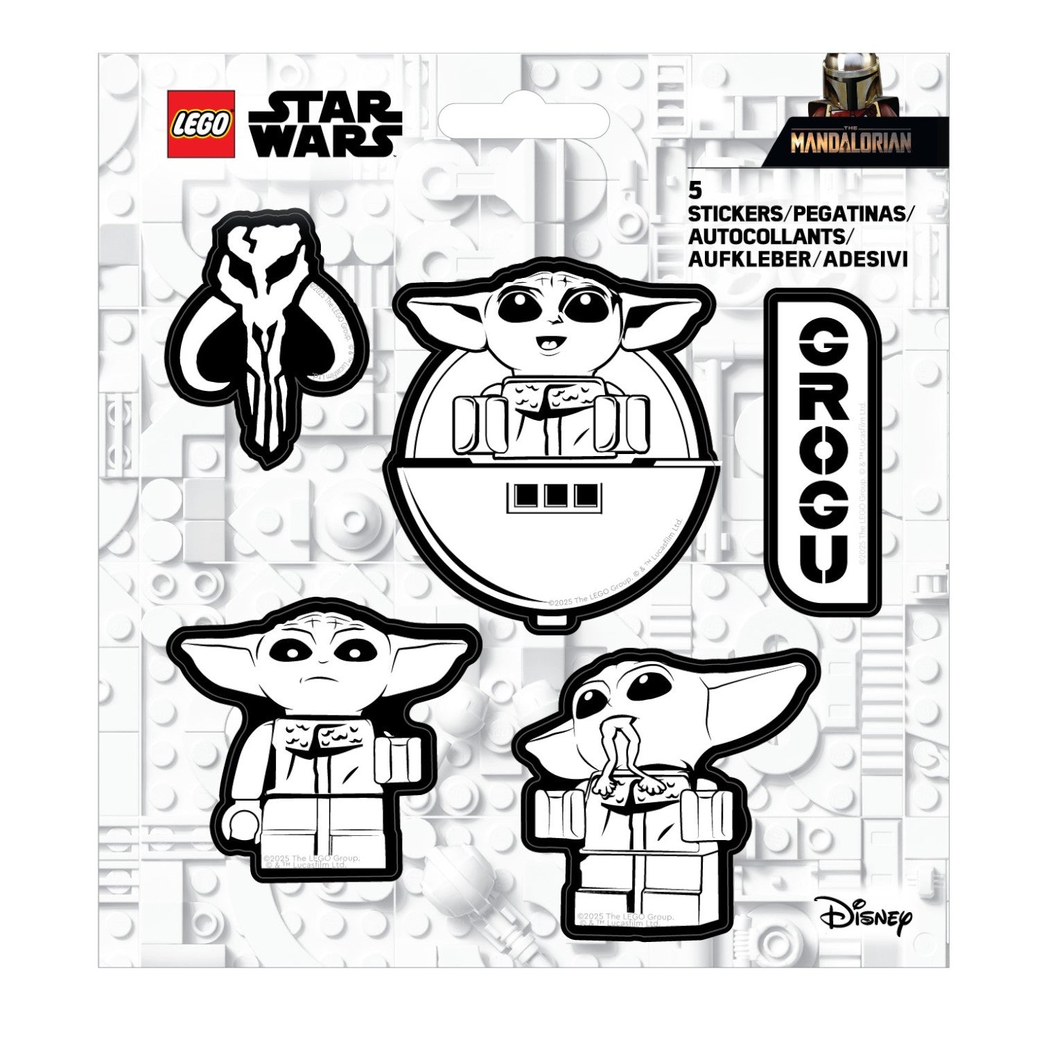 LEGO® Star Wars™ THE MANDALORIAN™ Sticker - Grogu™ Black & White (53756) 