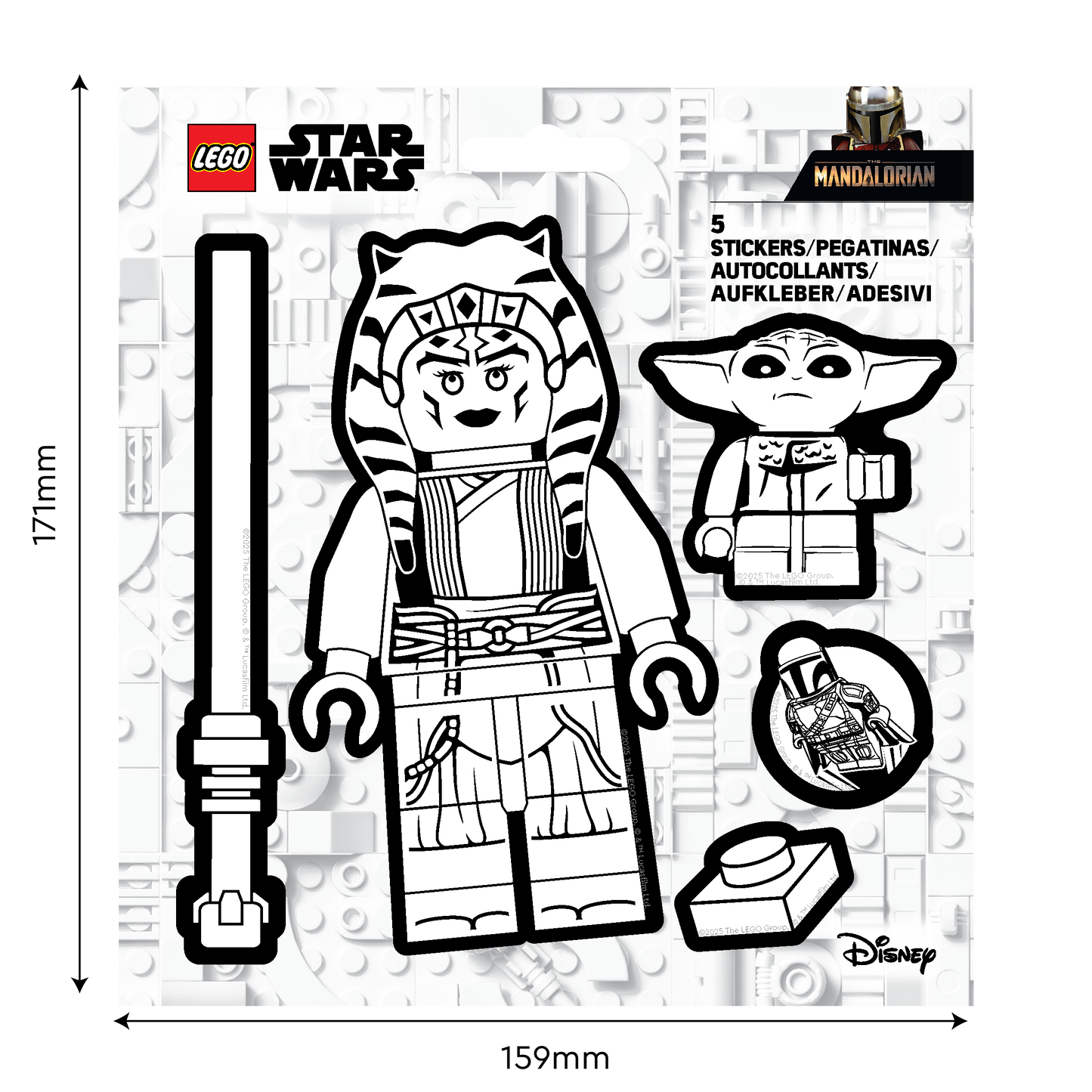 LEGO® Star Wars™ THE MANDALORIAN™ Sticker - Ahsoka Tano™ Black & White (53757) 