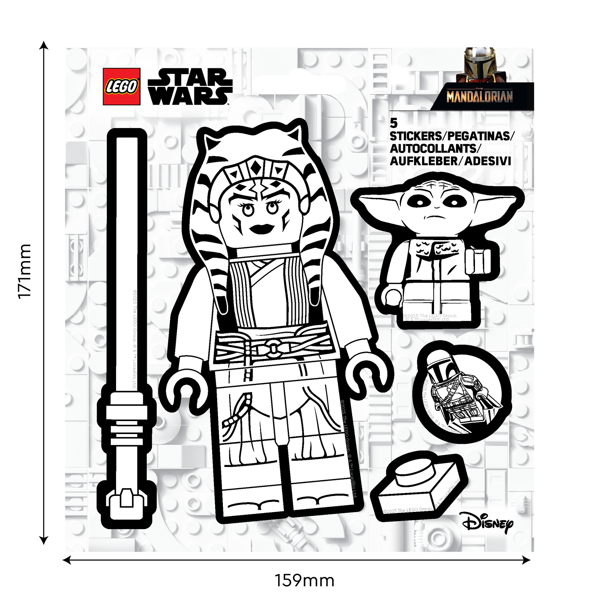 LEGO® Star Wars™ THE MANDALORIAN™ Sticker - Ahsoka Tano™ Black & White (53757) 