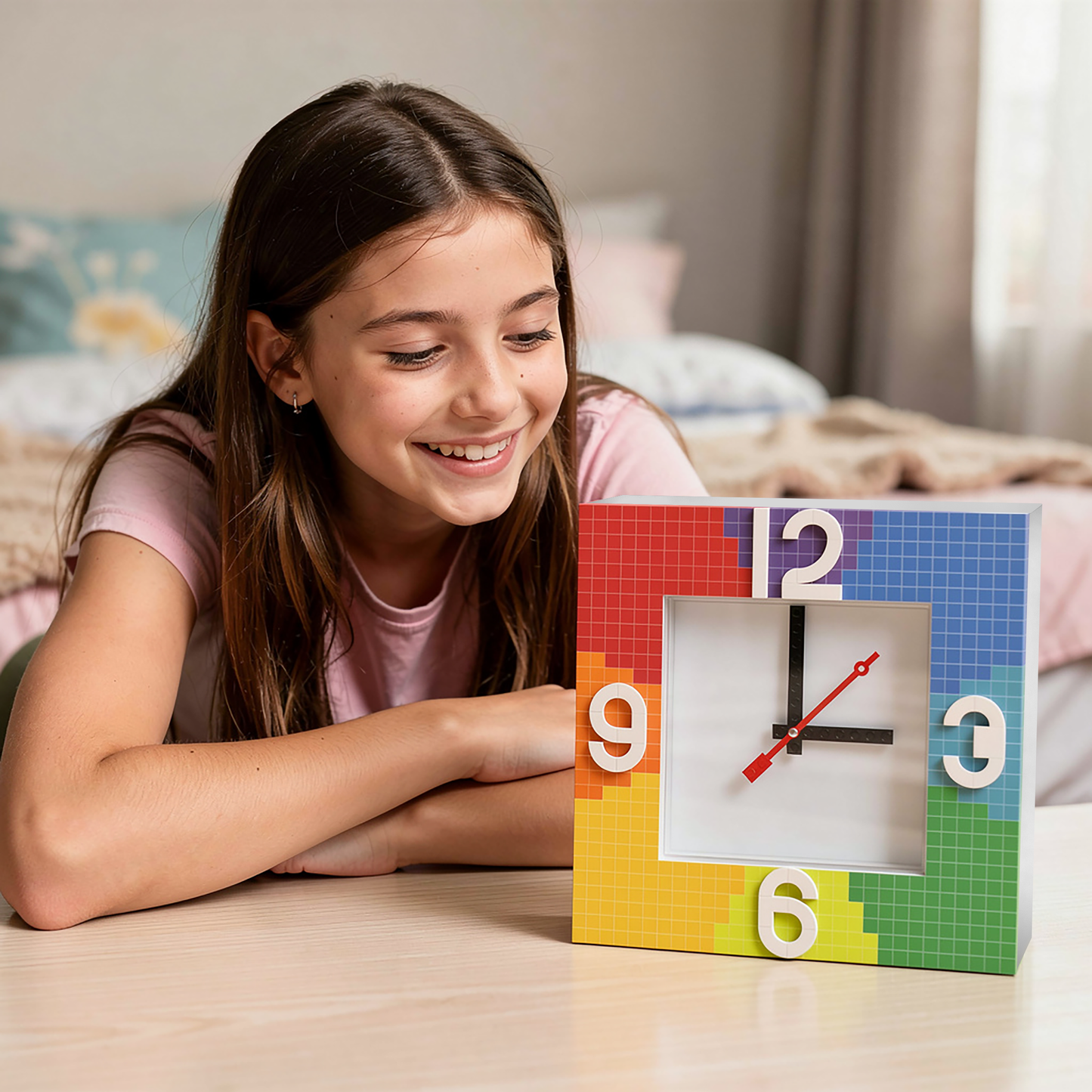 LEGO® Time by IQHK MOC Wall Clock 6x24 White (53771) 