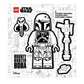 LEGO® Star Wars™ THE MANDALORIAN™ Sticker - Boba Fett™ Black & White (53802) 