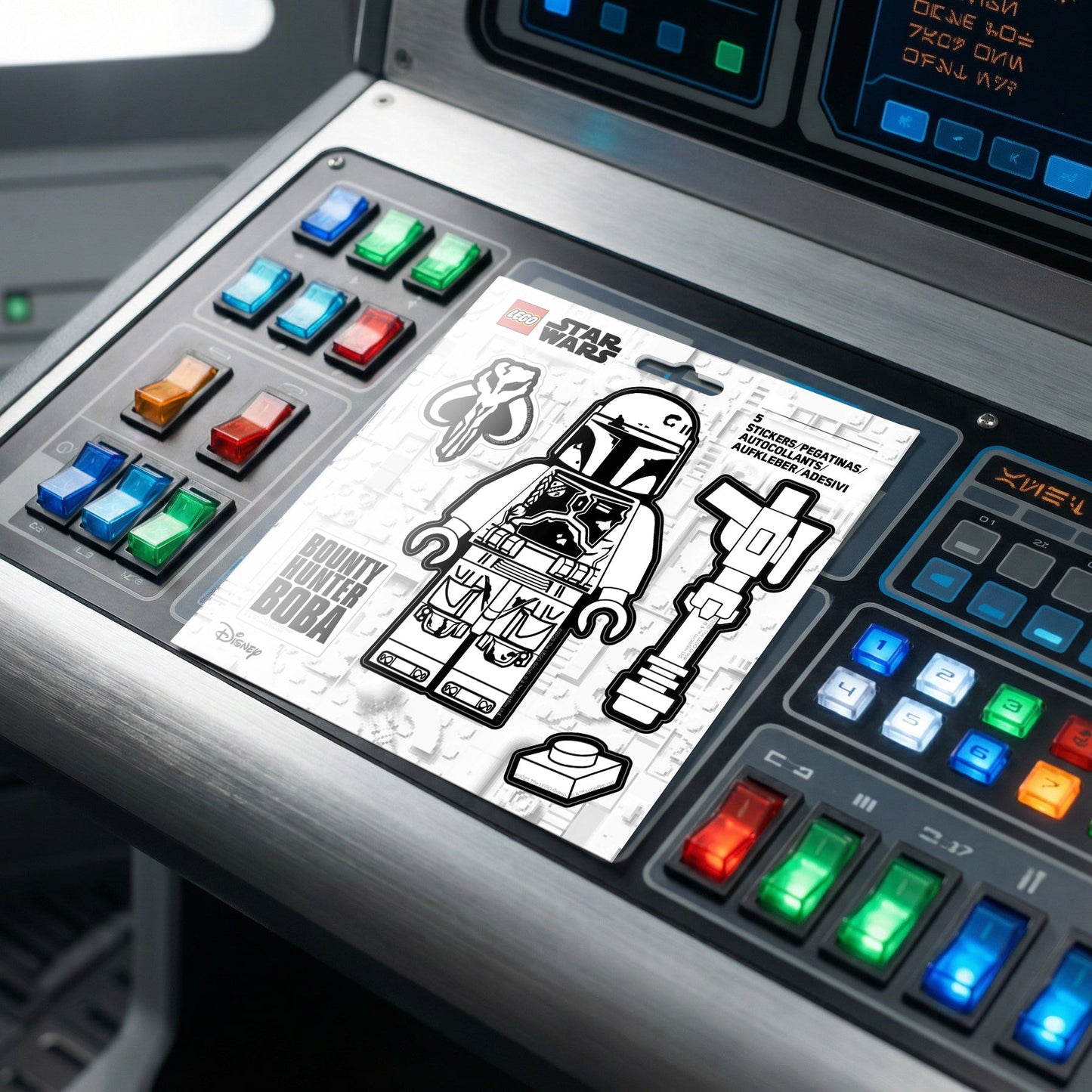 LEGO® Star Wars™ THE MANDALORIAN™ Sticker - Boba Fett™ Black & White (53802) 