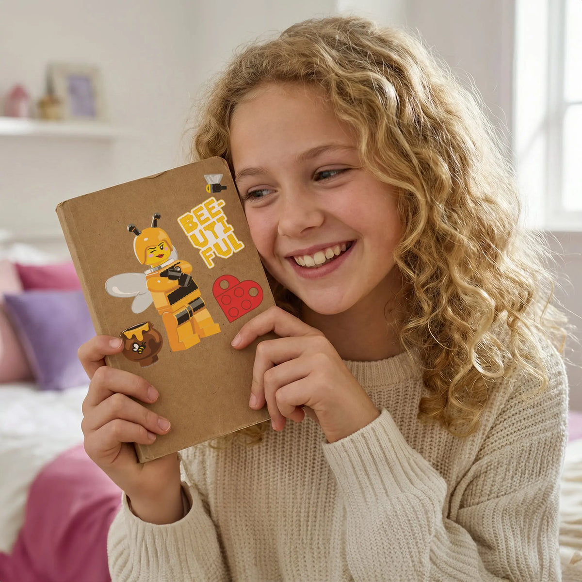 LEGO® Sticker Sheet - Valentine Bumblebee Girl | Santoki