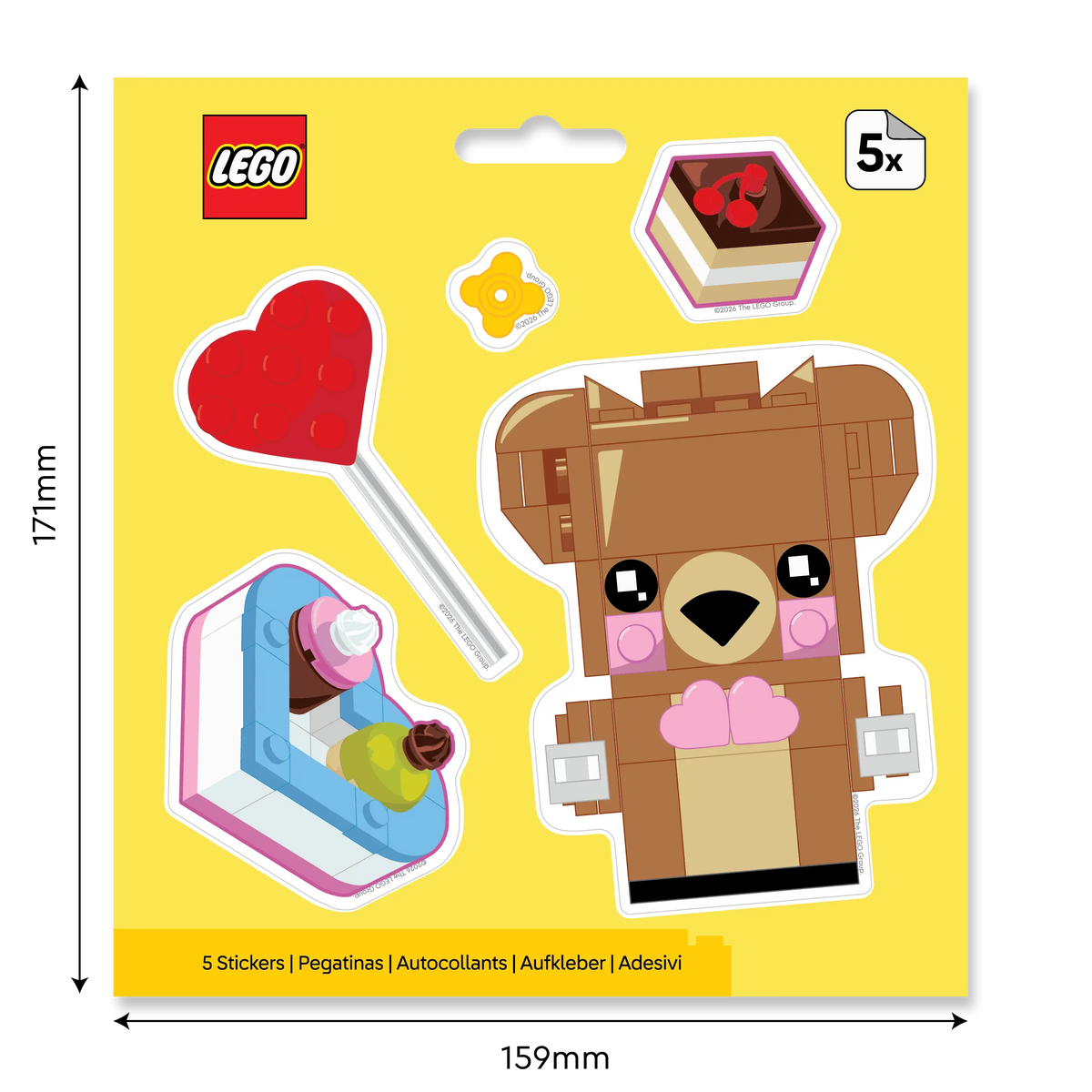 LEGO® Sticker Sheet - Valentine Bear | Santoki