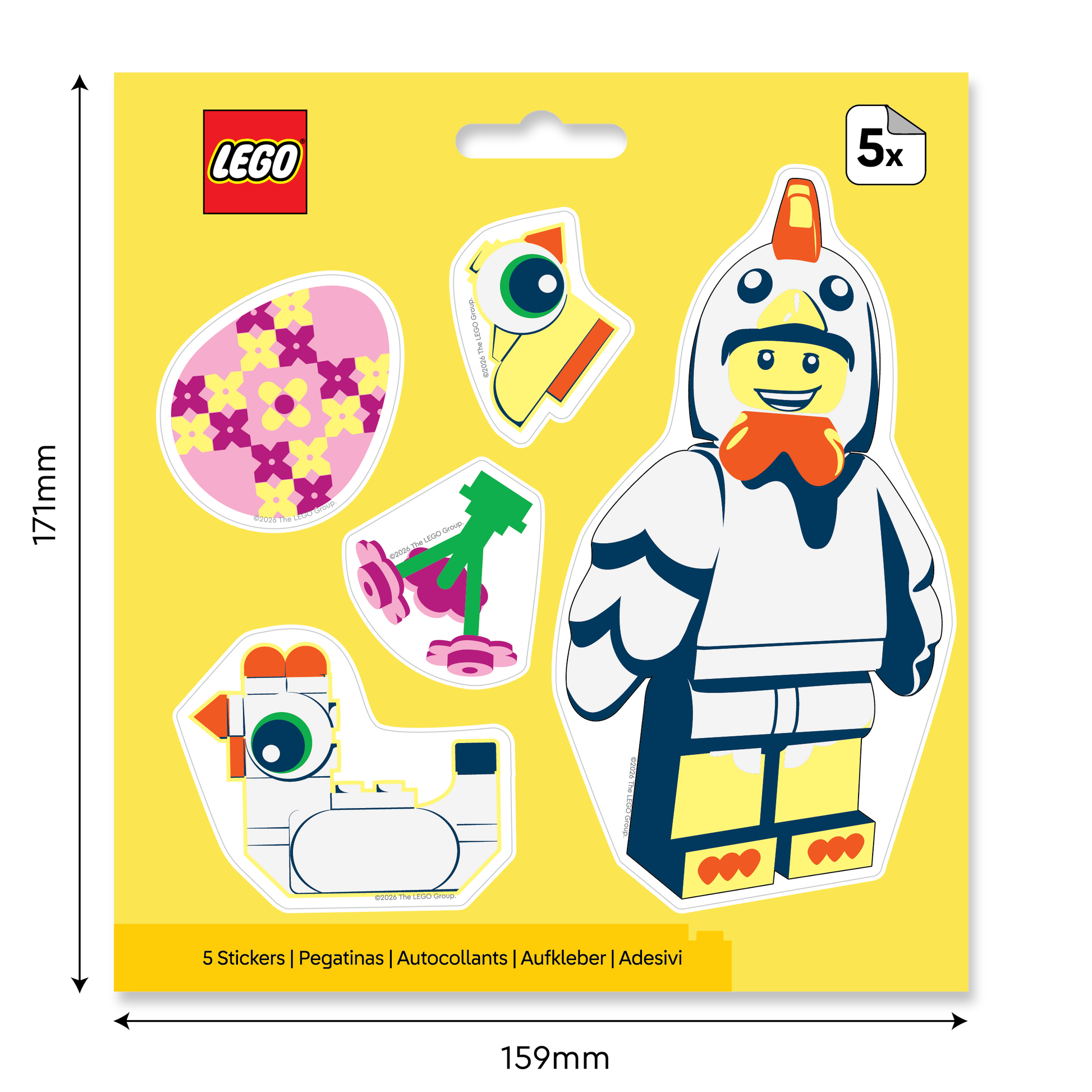 LEGO® Minifigures™ Sticker - Easter Chicken Suit Guy (53837) 