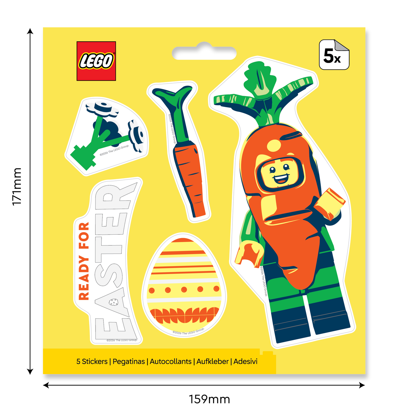 LEGO® Minifigures™ Sticker -  Easter Carrot Suit Guy (53838) 