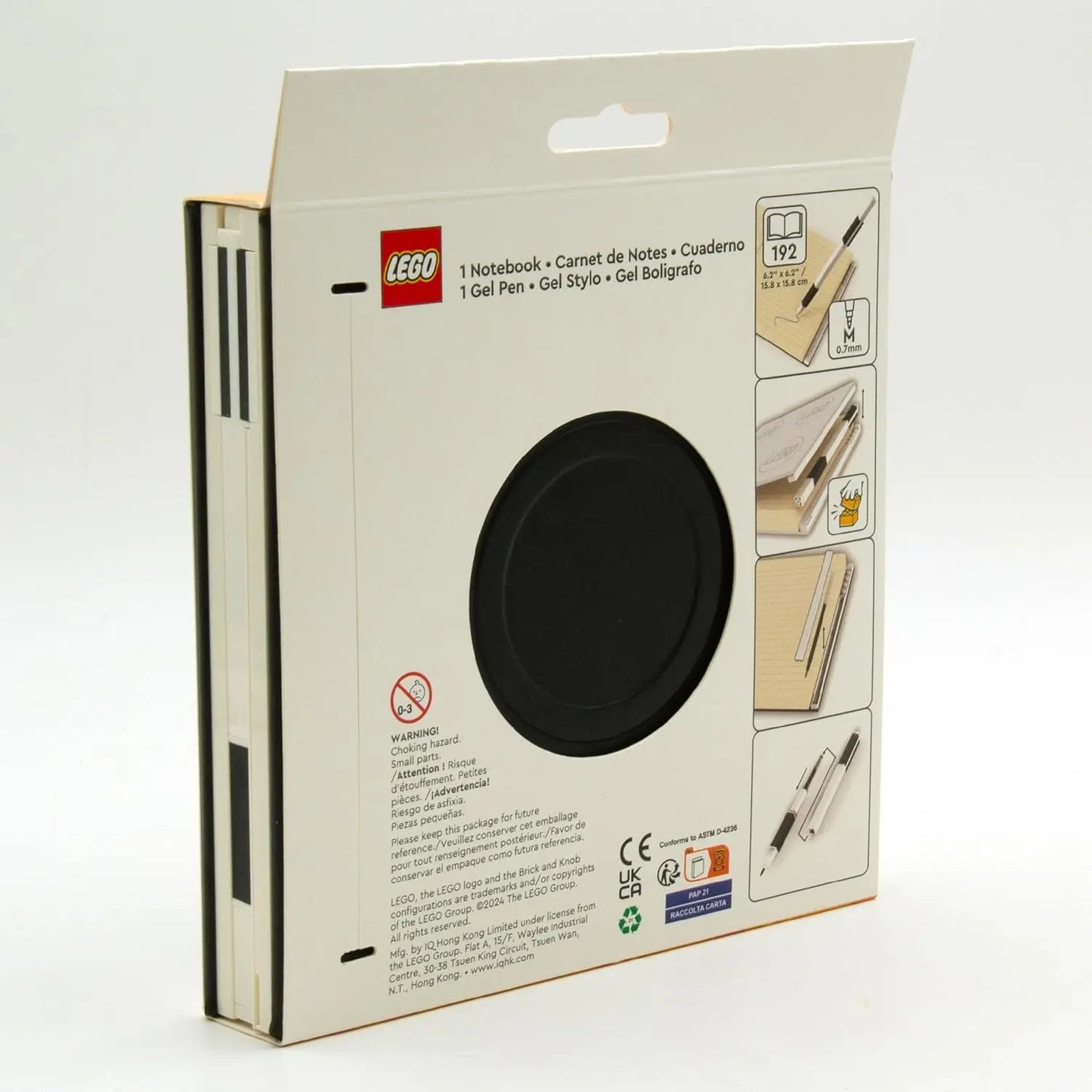 LEGO Stationery Locking Notebook with Gel Pen - Black (53567) IQ Hong Kong, Ltd.