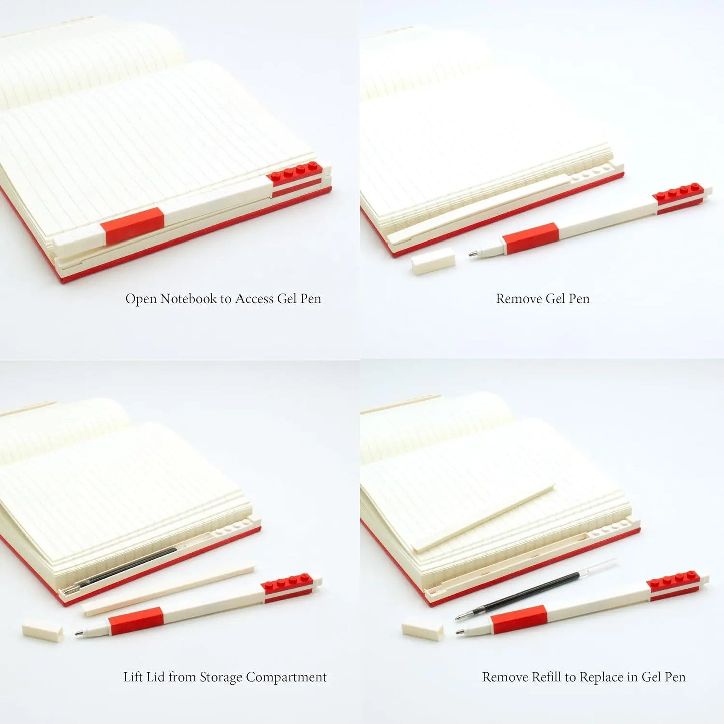 LEGO® Stationery Locking Notebook with Gel Pen - Blue (53562) | Santoki