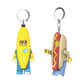 LEGO Minifigures Banana Guy & Hot Dog Man Keychain Light Bundle (B395)
