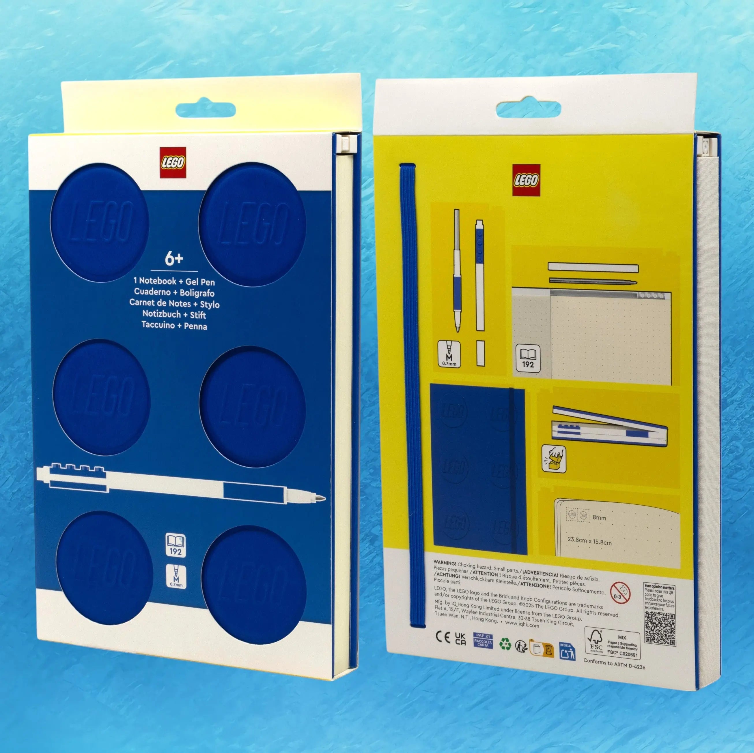 LEGO Locking Notebook with Gel Pen 2x3 Blue (53699) | Santoki