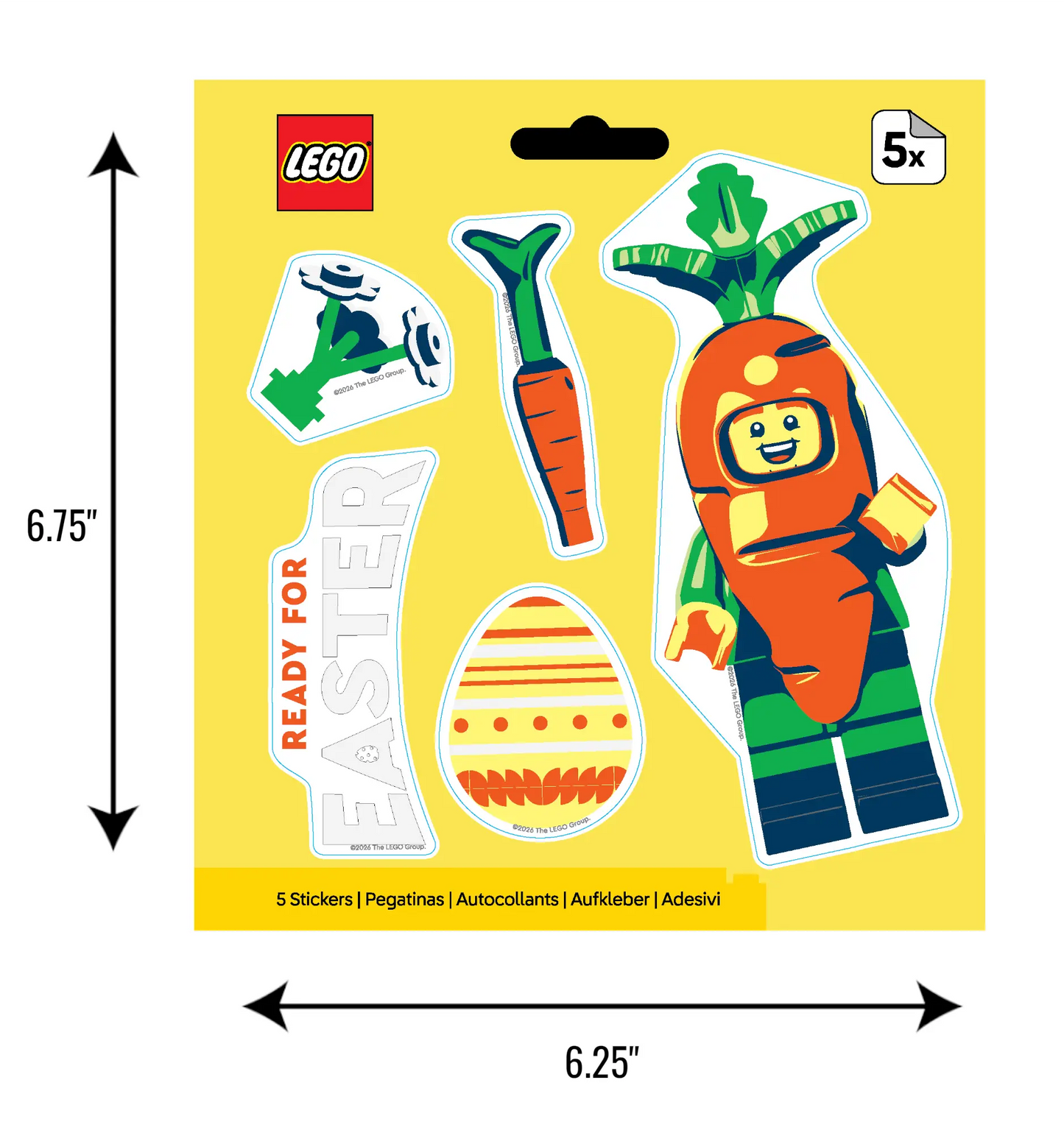 LEGO® Minifigures™ Sticker -  Easter Carrot Suit Guy (53838)