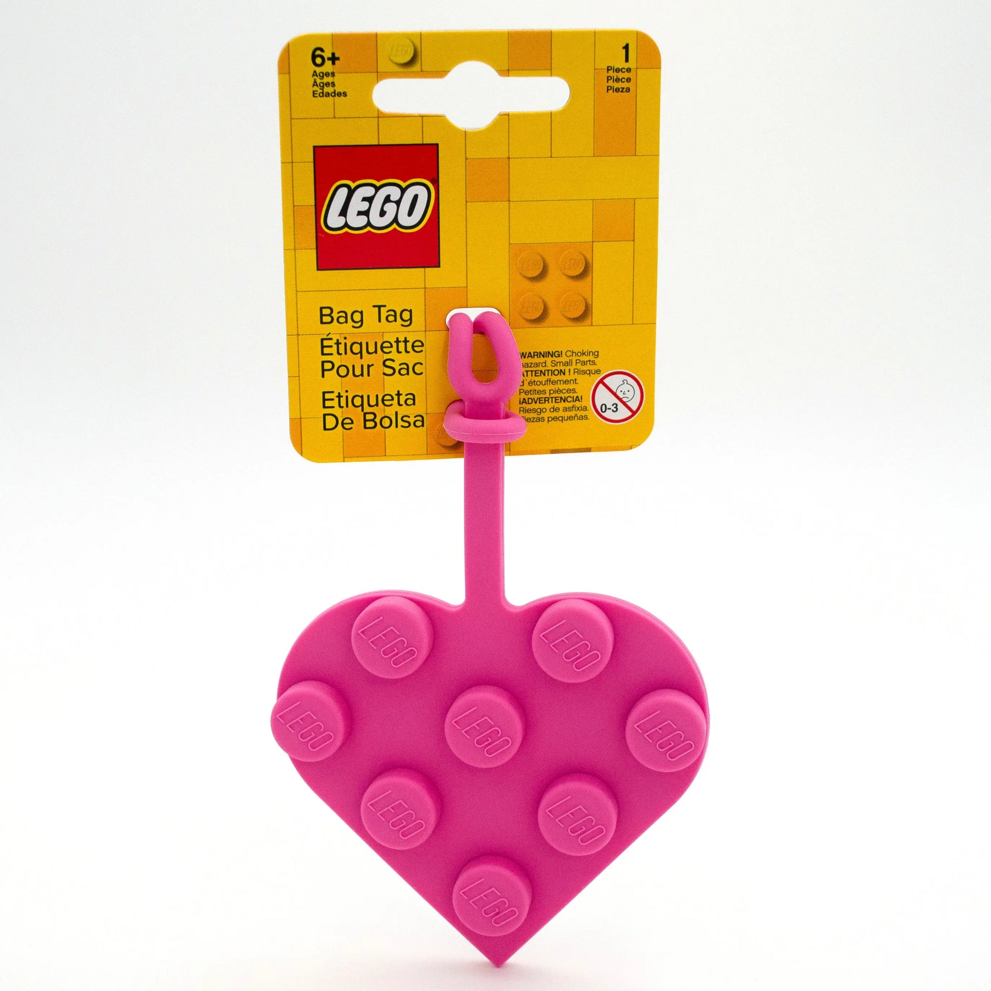 LEGO Bag Tag 3x3 Heart - Pink (53692) IQ Hong Kong, Ltd.