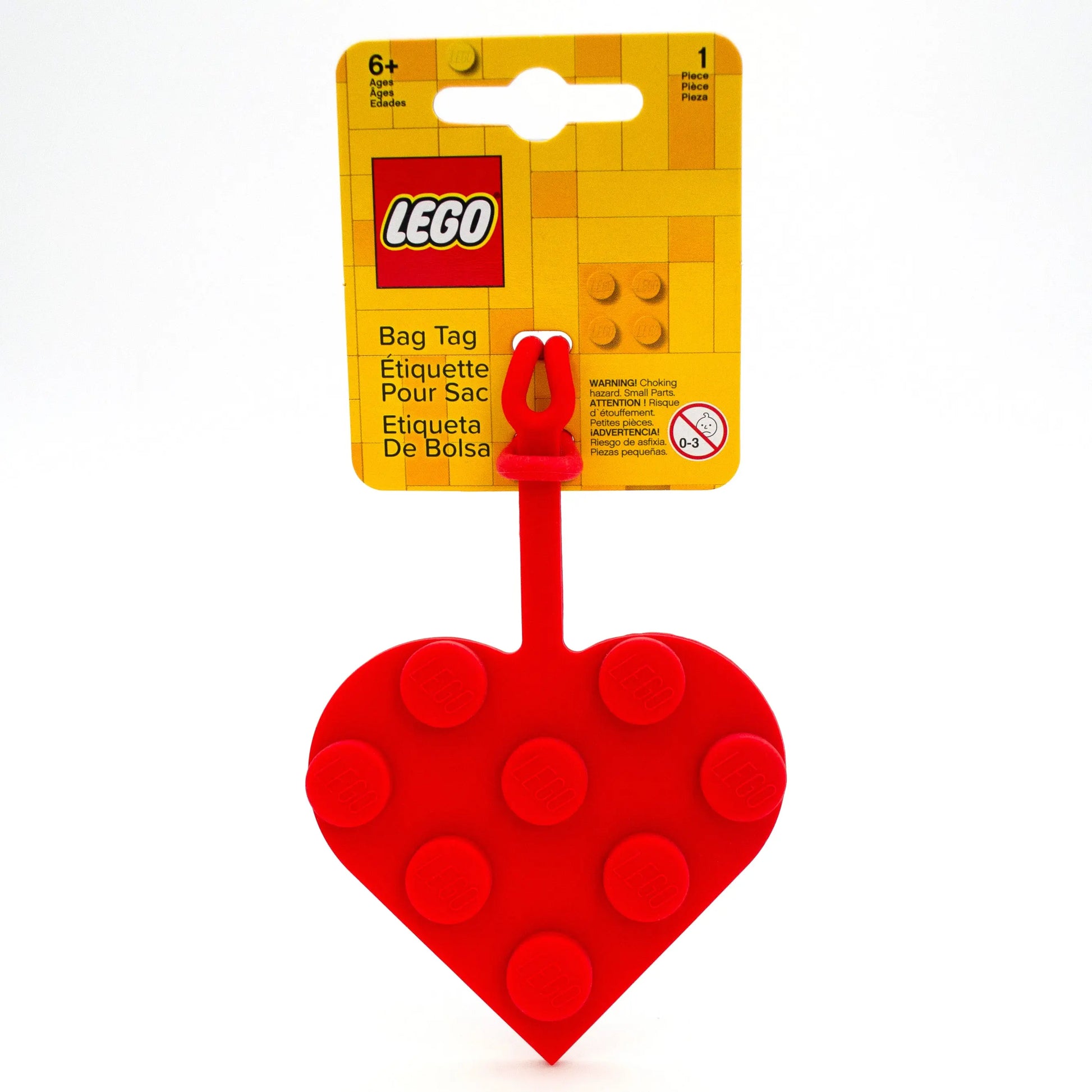 LEGO Bag Tag 3x3 Heart - Red (53658) IQ Hong Kong, Ltd.