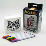 Zoolight DIY Create Your Own Coloring Night Light Craft Kit - Cat (ZNCA)