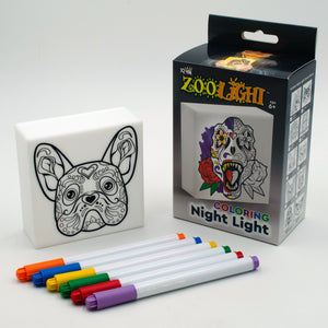 Zoolight DIY Create Your Own Coloring Night Light Craft Kit - Bulldog (ZNBD)