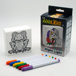 Zoolight DIY Create Your Own Coloring Night Light Craft Kit - Frog (ZNFR)