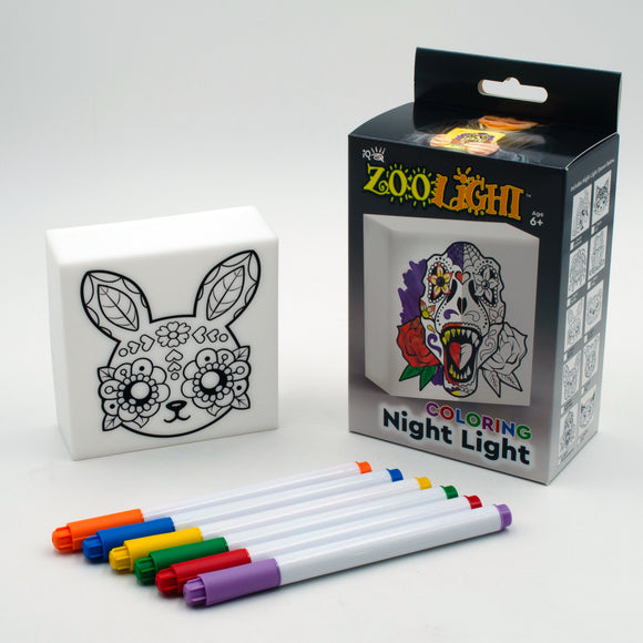 Zoolight DIY Create Your Own Coloring Night Light Craft Kit - Bunny (ZNBU)