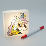 Zoolight DIY Create Your Own Coloring Night Light Craft Kit - Unicorn (ZNUN)