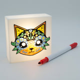 Zoolight DIY Create Your Own Coloring Night Light Craft Kit - Cat (ZNCA)