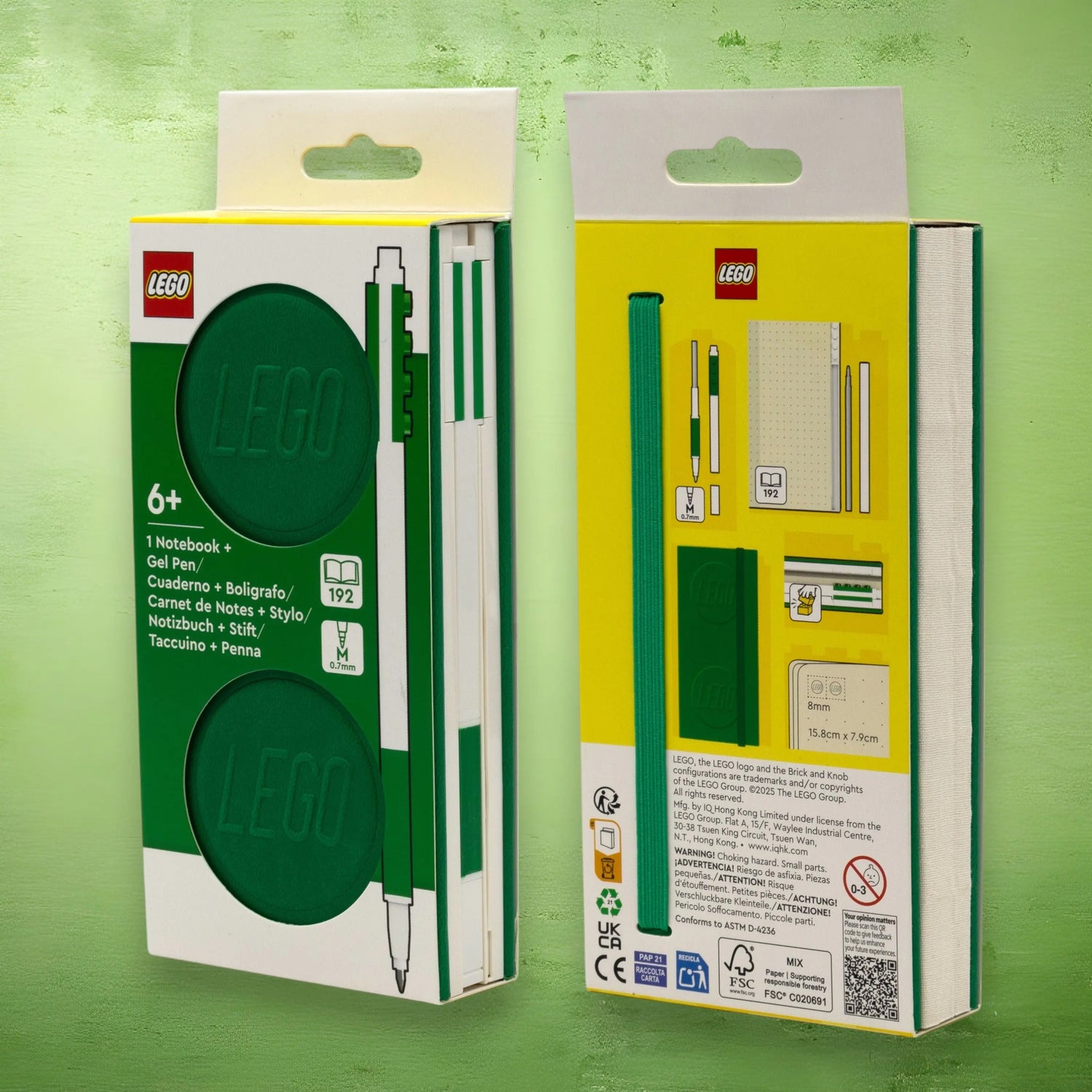 LEGO Locking Notebook with Gel Pen 1x2 Green (53697) IQ Hong Kong, Ltd.