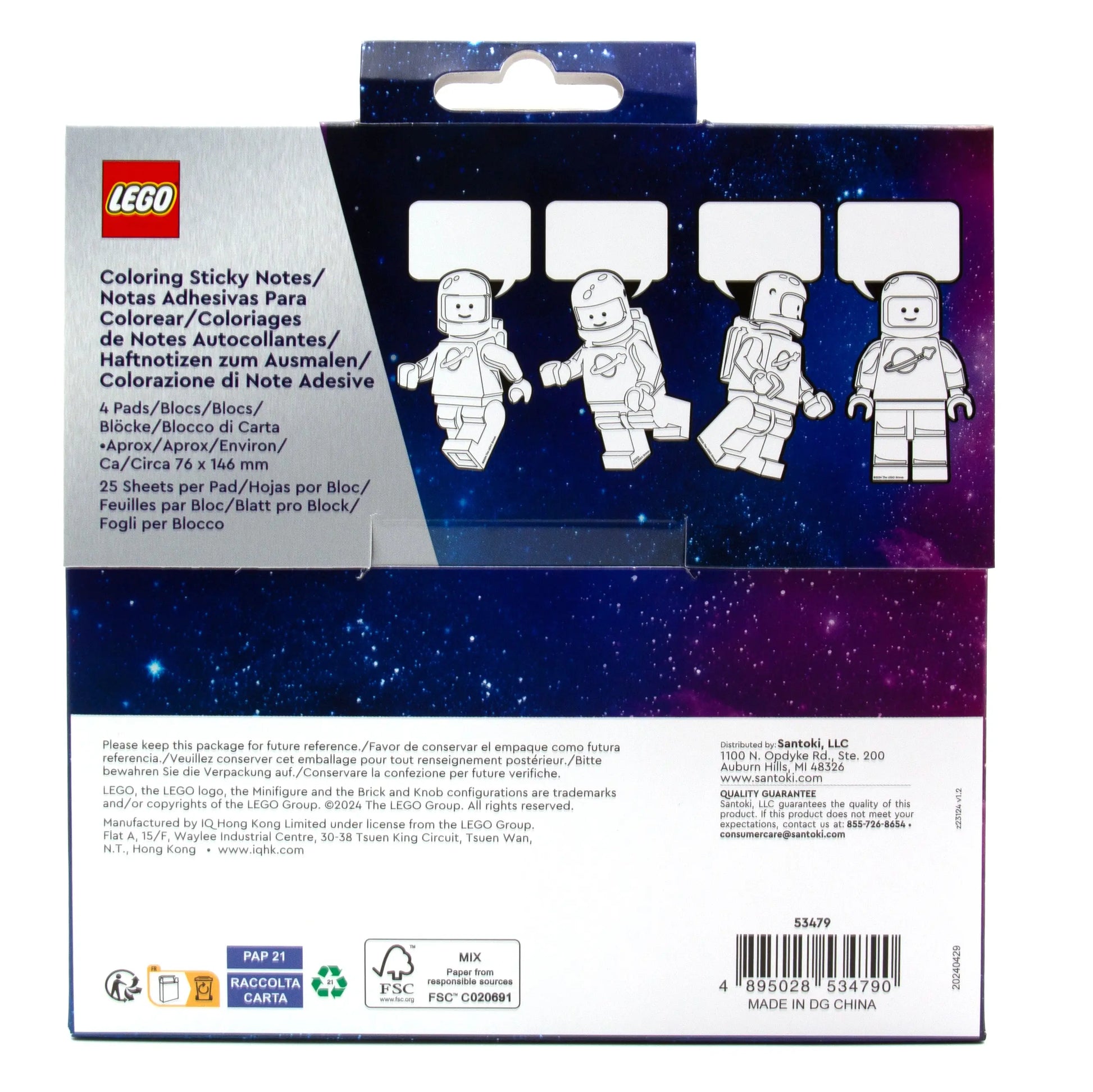 LEGO Coloring Sticky Notes - Space (53479) IQ Hong Kong, Ltd.